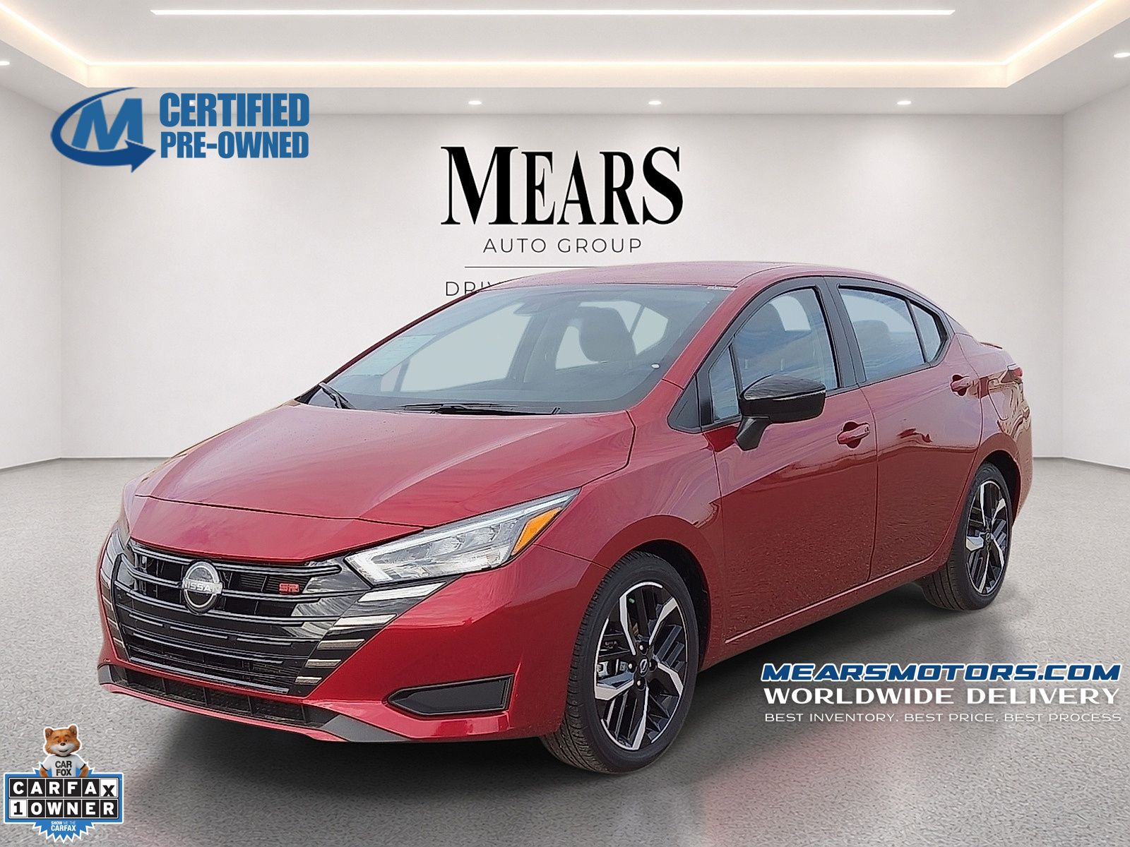 Red (Scarlet Ember Tintcoat) 2025 Nissan Versa Sedan Front-Wheel Drive Continuously Variable Transmission
