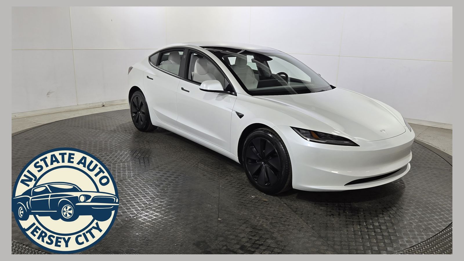 White 2025 Tesla Model 3 Sedan Rear-Wheel Drive 1-Speed Automatic