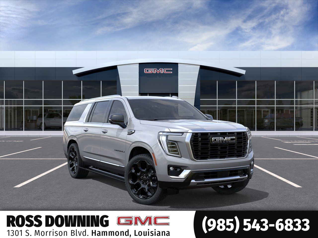 2026 GMC Yukon XL Denali Silver at Ross Downing Buick GMC
