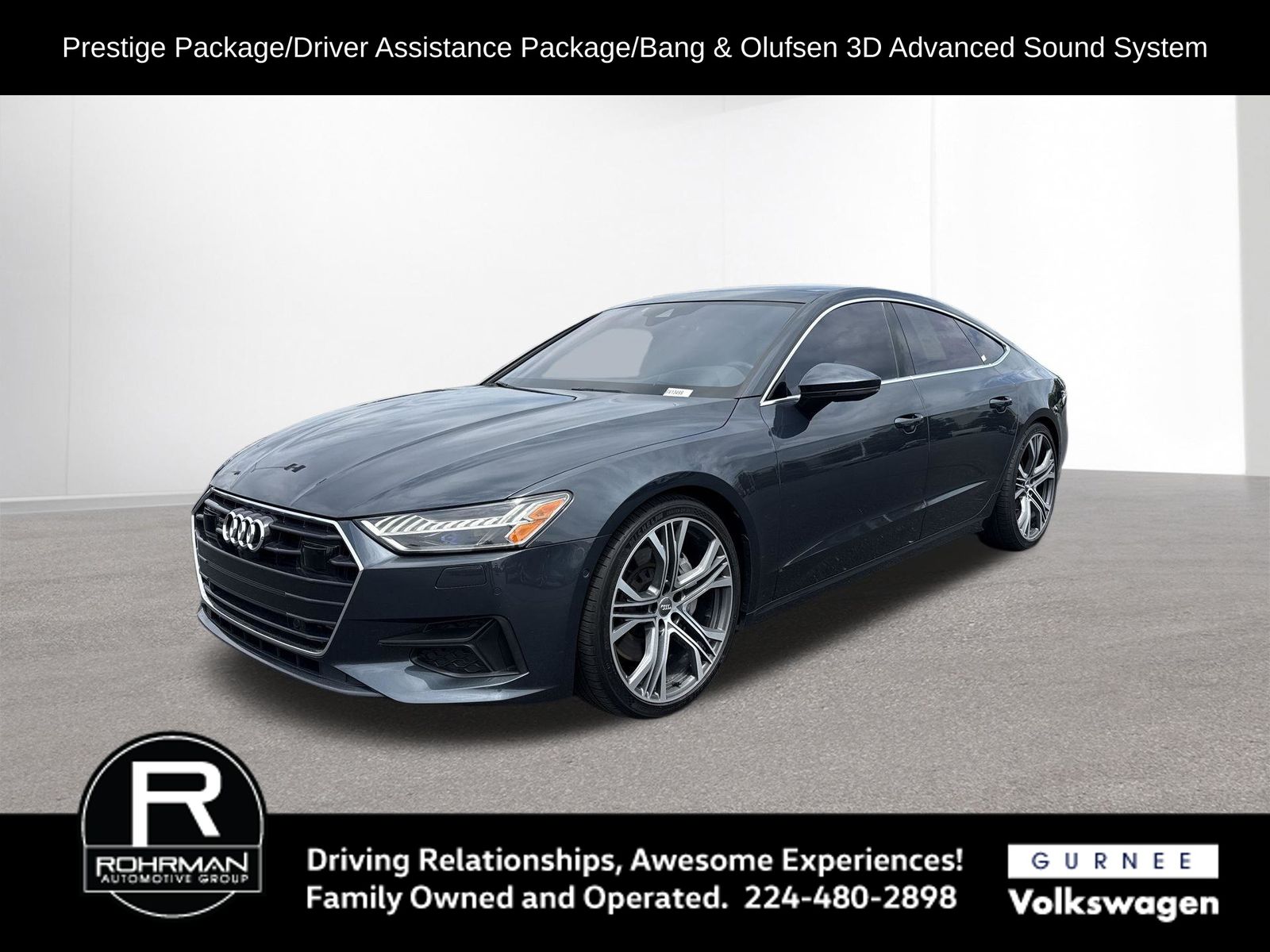 Blue 2019 Audi A7 Sedan All-Wheel Drive 7-Speed Automatic