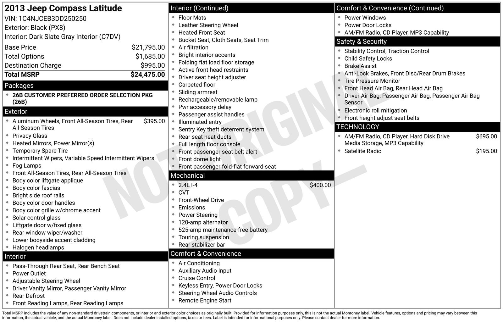 Used Car 2013 Jeep Compass  Latitude For Sale Under $10,000 In Austin, Texas
