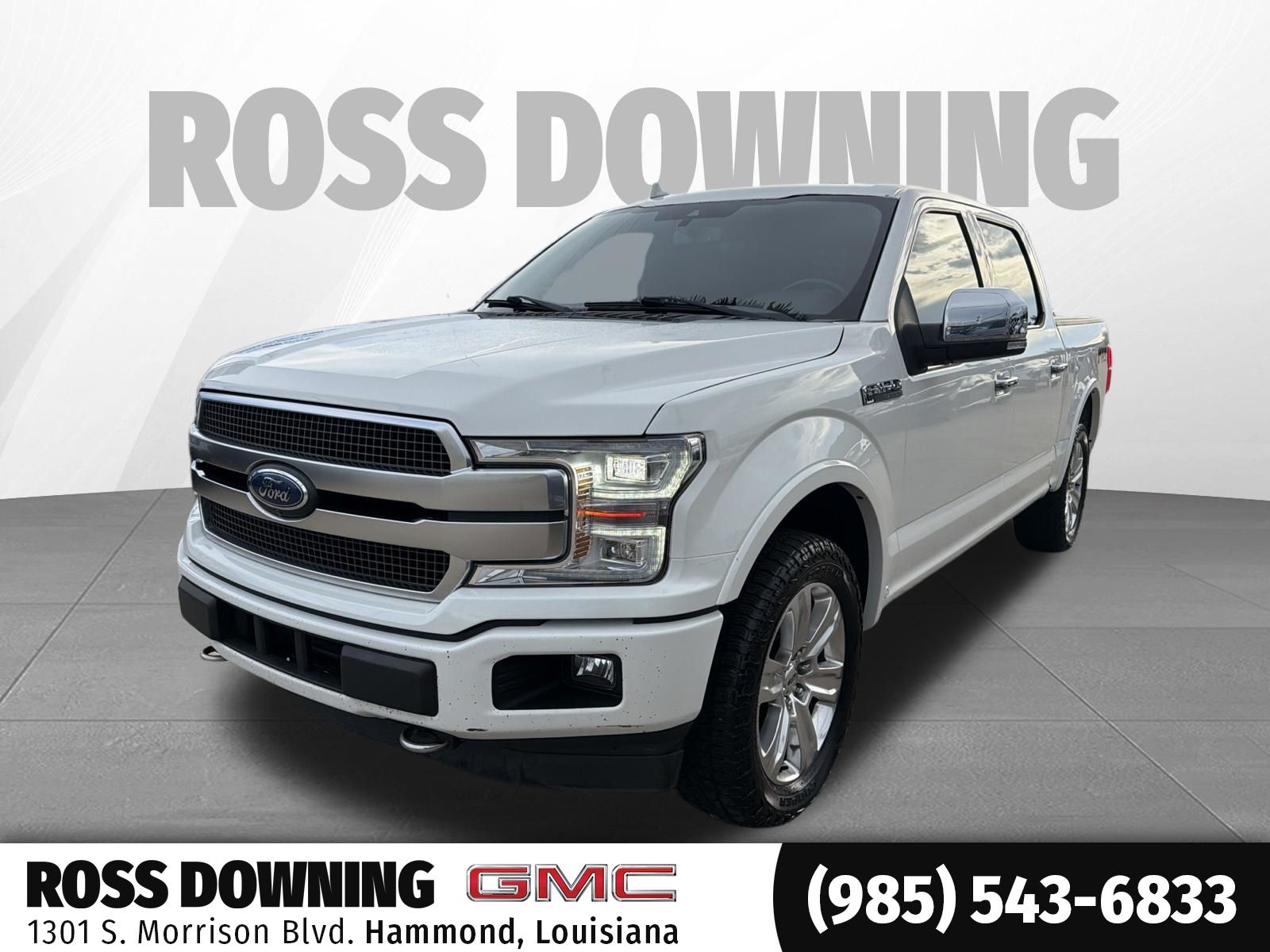 White Metallic 2020 Ford F-150 Pickup Truck Four-Wheel Drive Automatic