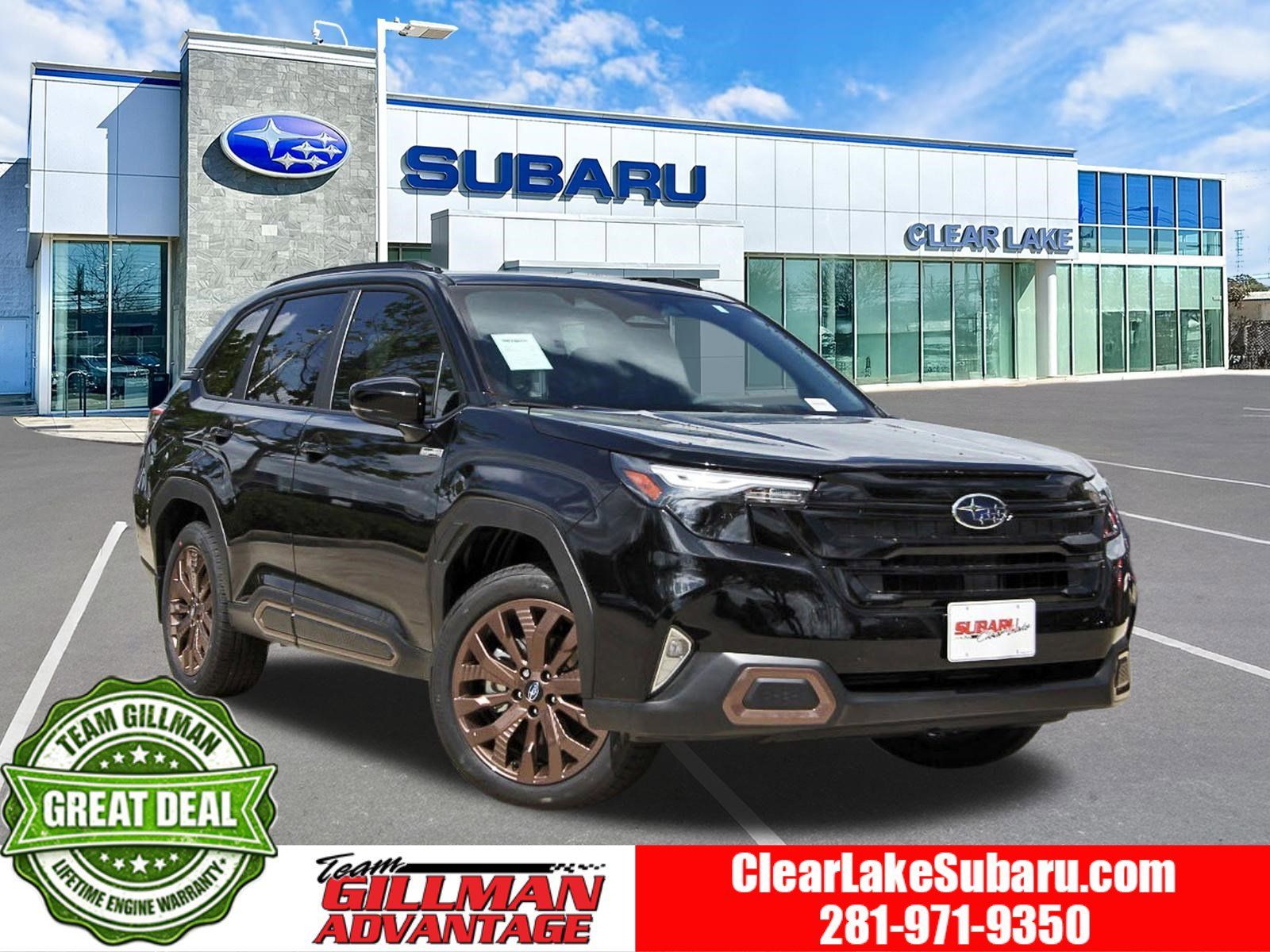 Black / Silver 2026 Subaru Forester Hybrid Sport AWD SUV / Crossover All-Wheel Drive Continuously Variable Transmission