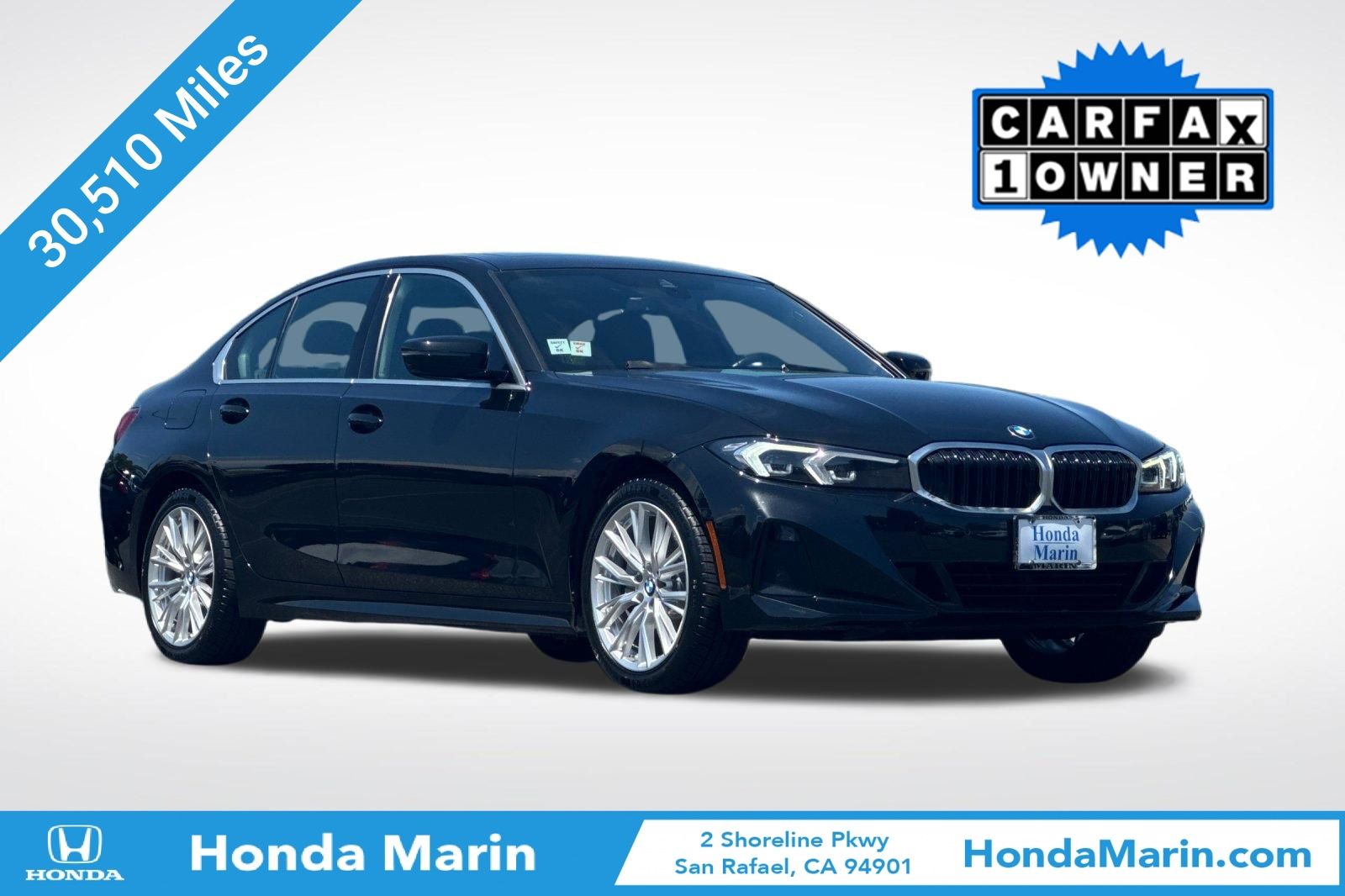 Black Sapphire Metallic 2024 BMW 3 Series 330i RWD Sedan Rear-Wheel Drive 8-Speed Automatic