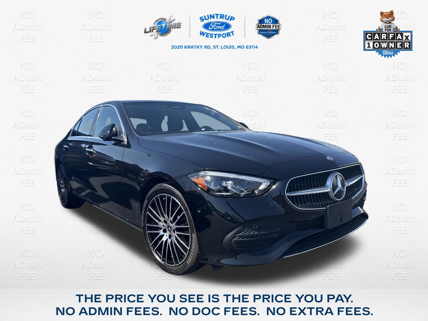 Obsidian Black Metallic 2025 Mercedes-Benz C-Class Sedan Rear-Wheel Drive 9-Speed Automatic