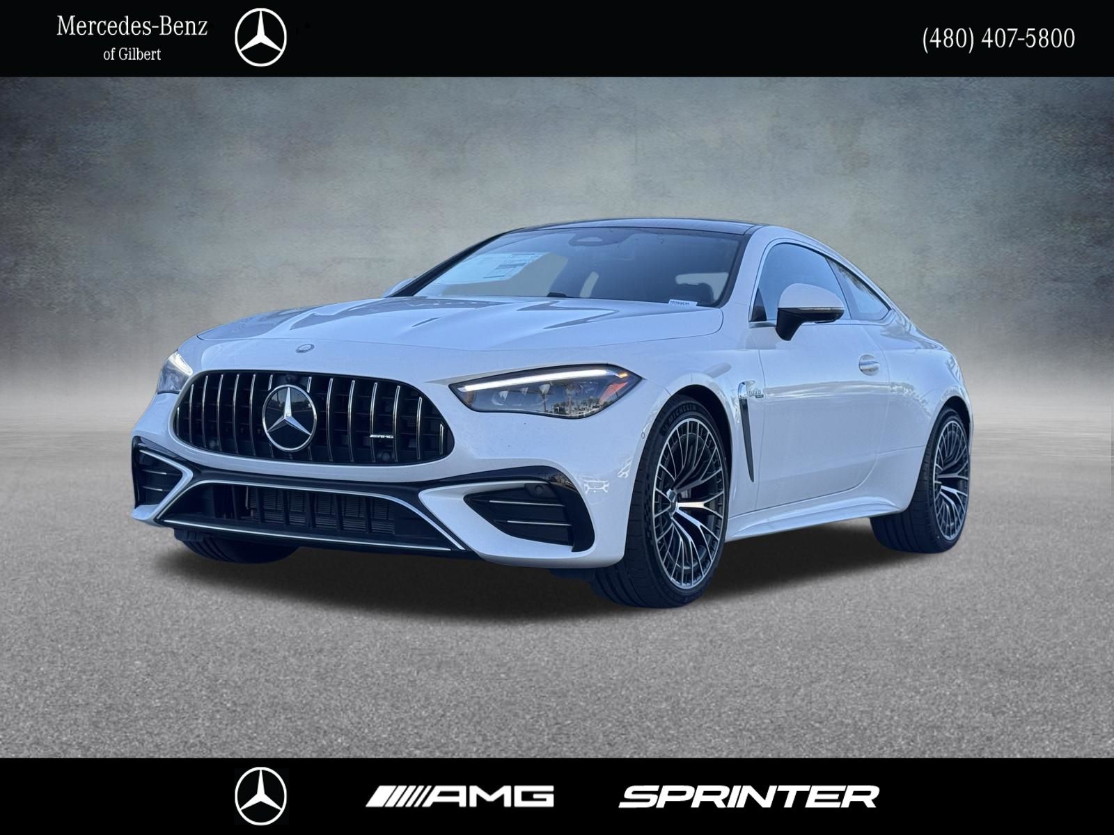 MANUFAKTUR Moonlight White Metallic 2026 Mercedes-Benz CLE AMG CLE 53 4MATIC Coupe All-Wheel Drive 9-Speed Automatic