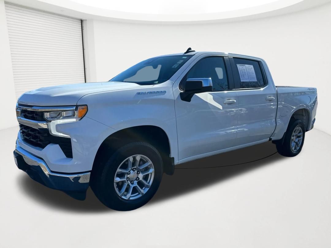 Summit White 2023 Chevrolet Silverado 1500 Pickup Truck Four-Wheel Drive 8-Speed Automatic