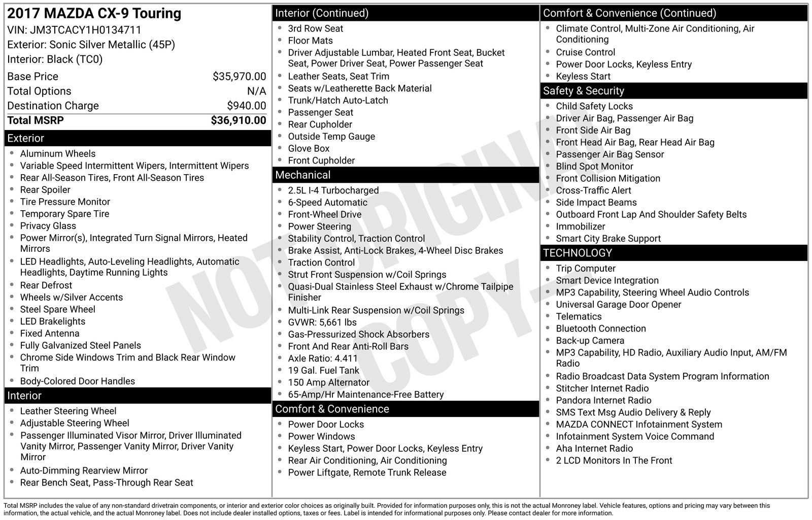 Used Car 2017 Mazda Cx-9  Touring For Sale Under $15,000 In Austin, Texas