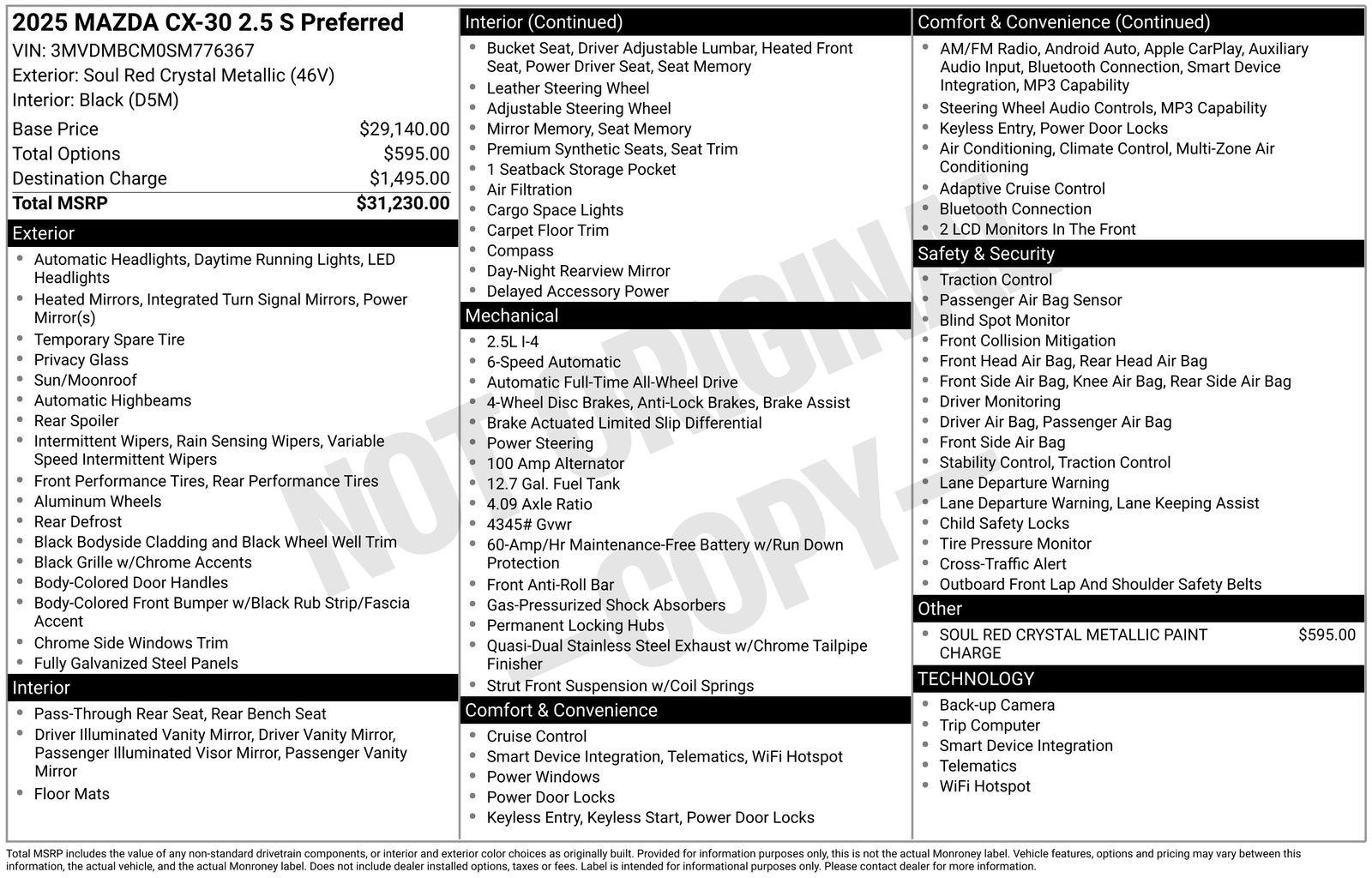 Used Car 2025 Mazda Cx-30  2.5 S Preferred Package For Sale Under $30,000 In Austin, Texas