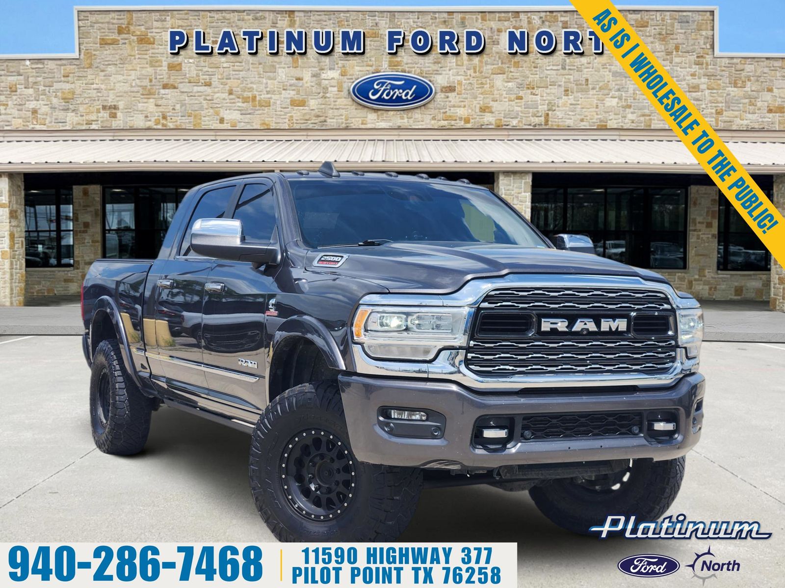 Gray (Granite Crystal Metallic Clearcoat) 2019 RAM 2500 Limited Mega Cab 4WD Pickup Truck Four-Wheel Drive 6-Speed Automatic