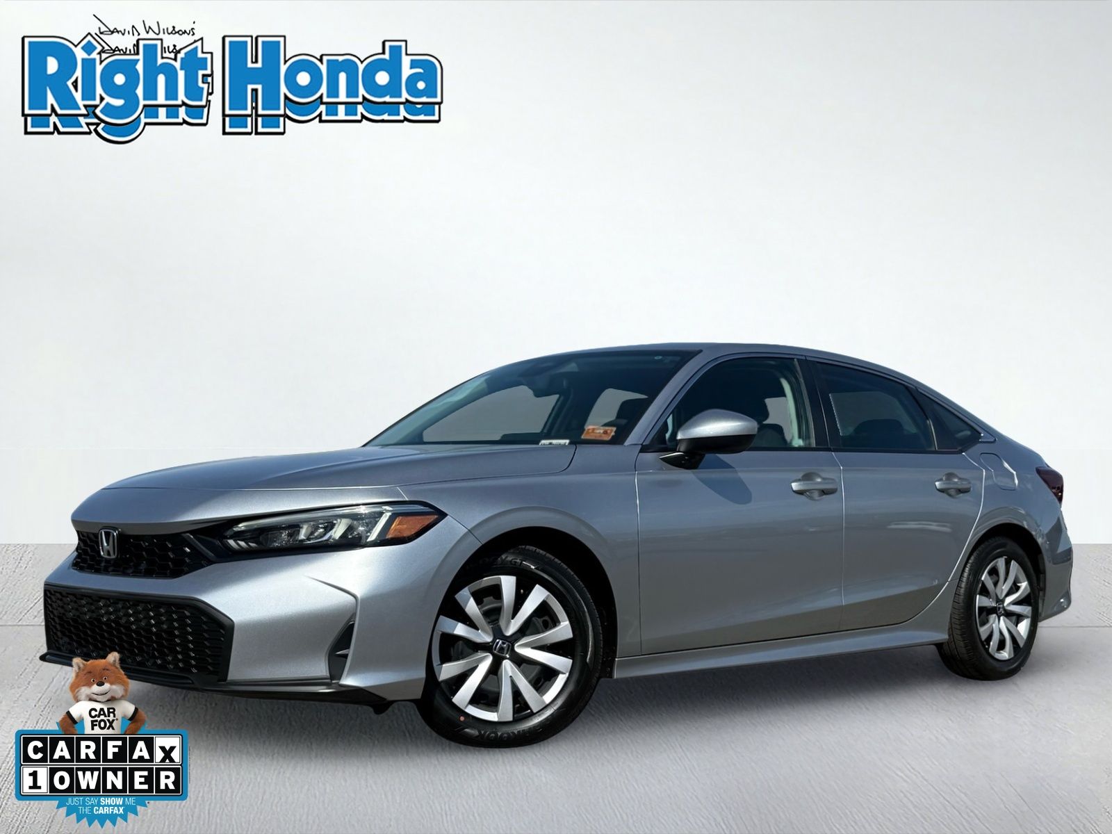 Solar Silver Metallic 2025 Honda Civic Sedan Front-Wheel Drive Continuously Variable Transmission