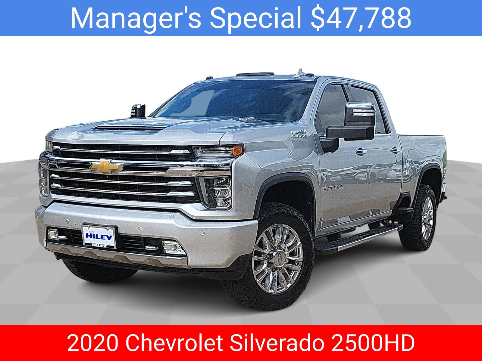 Silver Ice Metallic 2020 Chevrolet Silverado 2500HD Pickup Truck Four-Wheel Drive Automatic