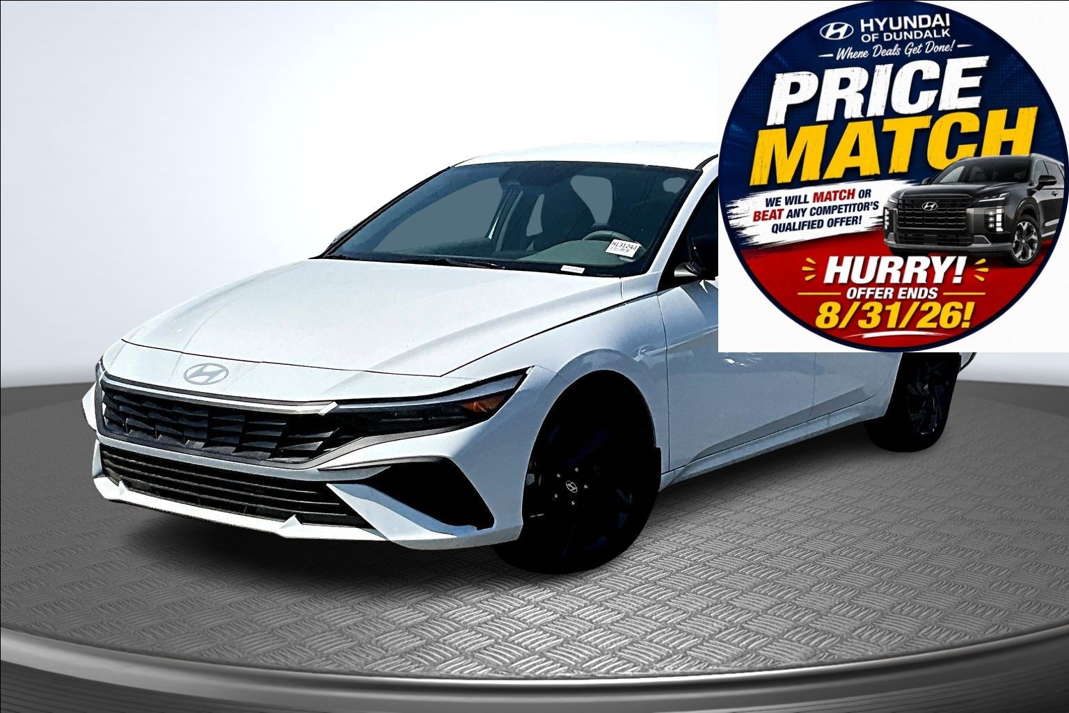 Serenity White 2026 Hyundai Elantra Sedan Front-Wheel Drive Continuously Variable Transmission