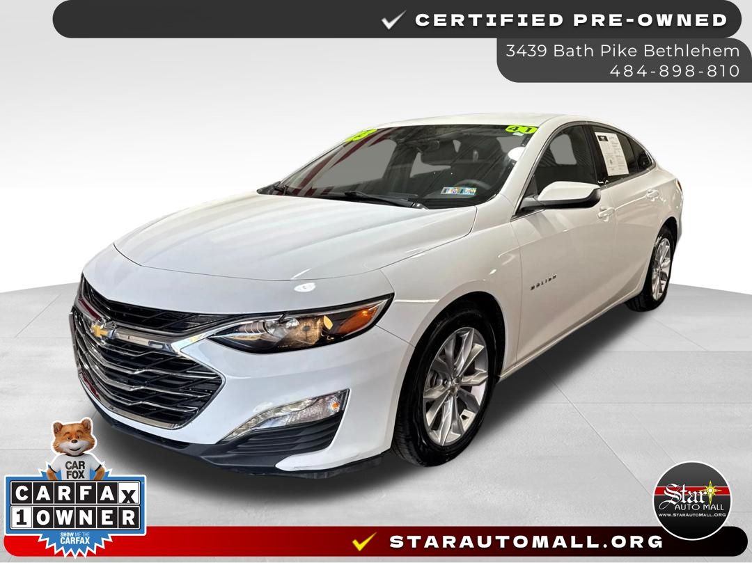 Summit White 2023 Chevrolet Malibu Sedan Front-Wheel Drive Continuously Variable Transmission