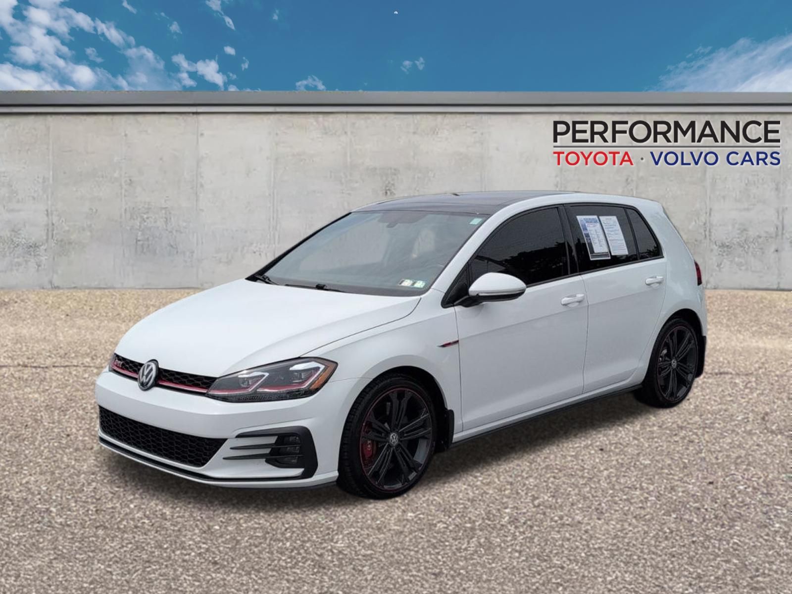 Pure White 2019 Volkswagen Golf GTI Hatchback Front-Wheel Drive 6-Speed Manual