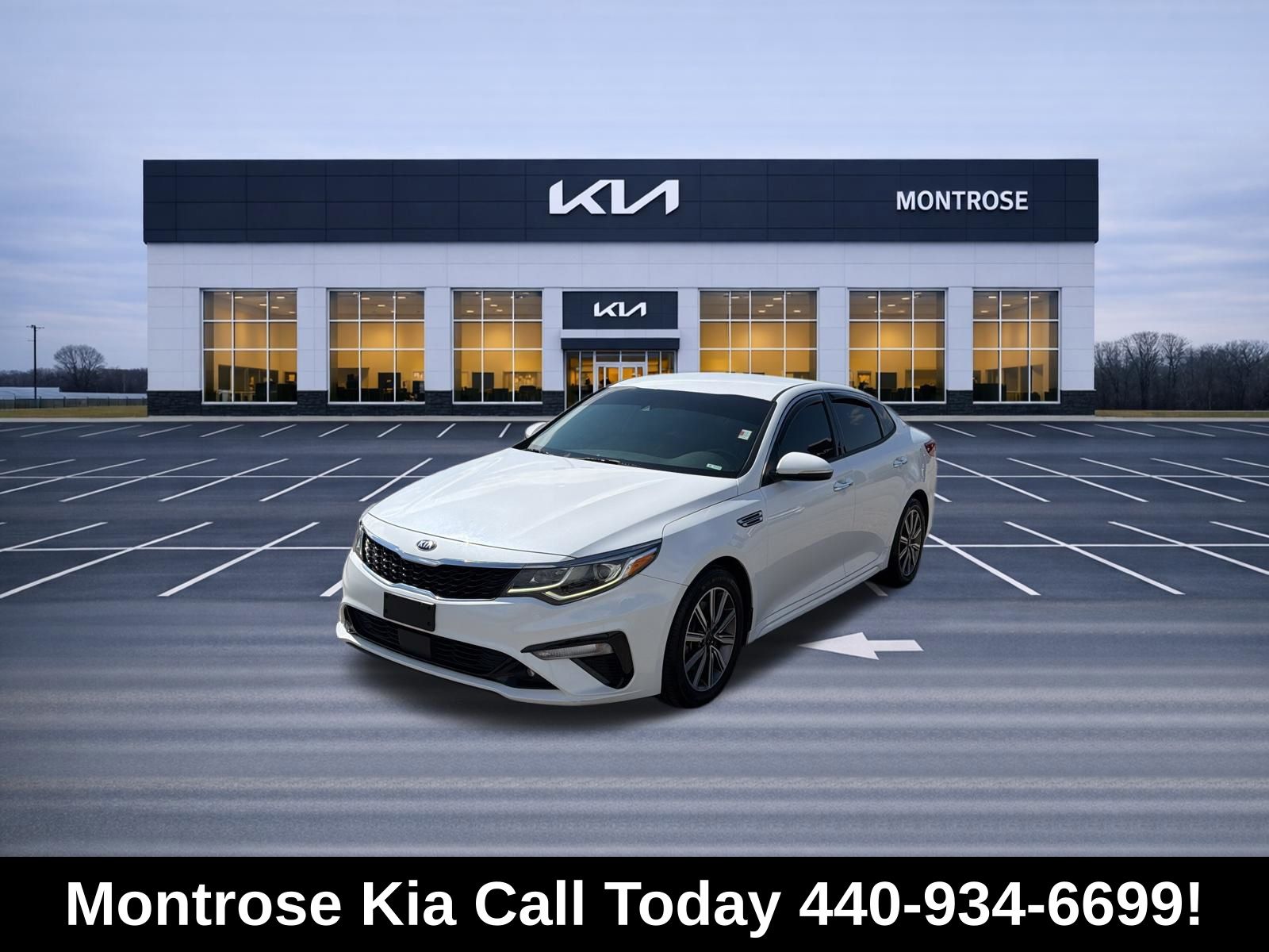 Snow White Pearl 2019 Kia Optima EX FWD Sedan 7-Speed Automatic