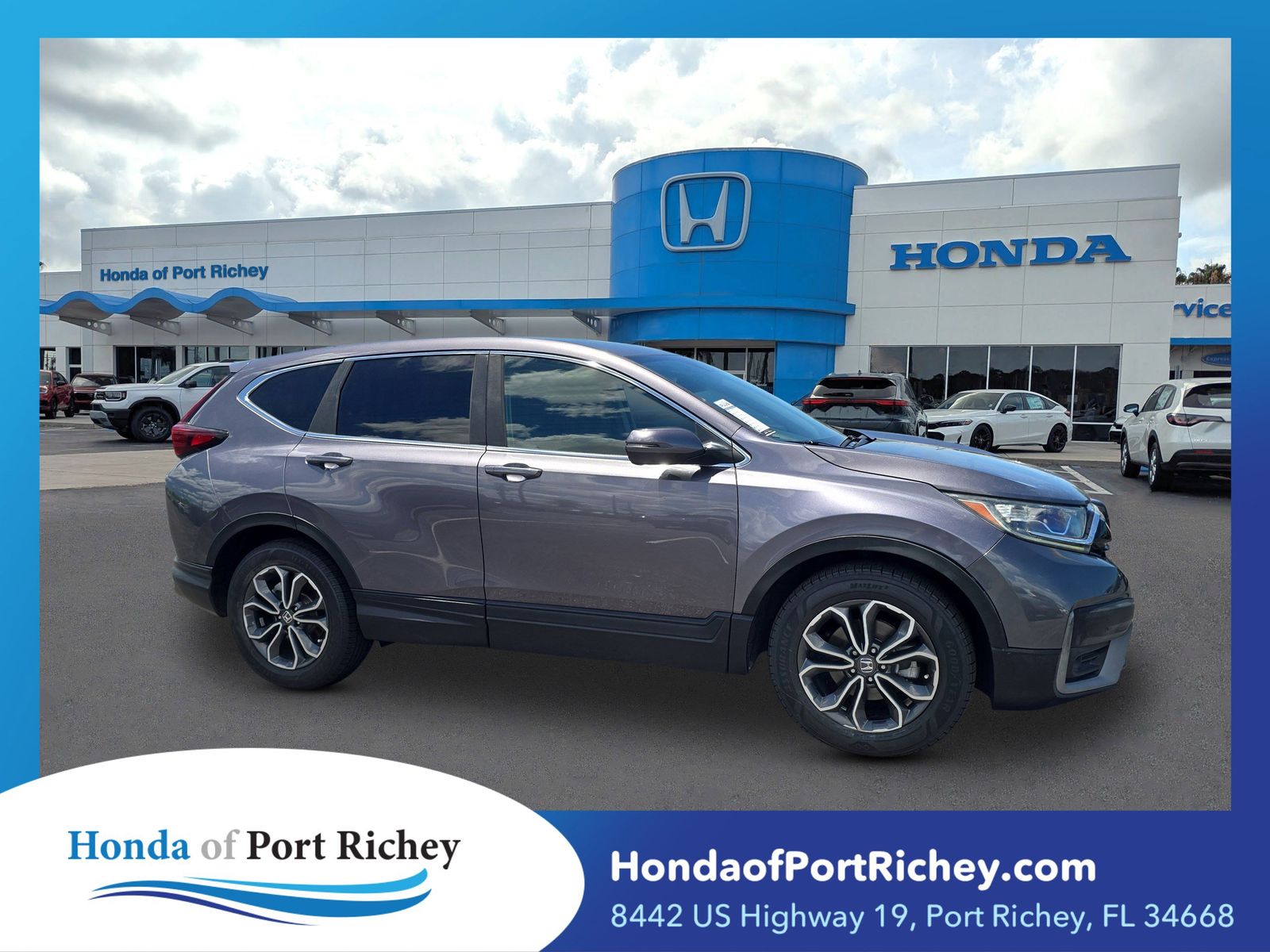 Gray (Modern Steel Metallic) 2021 Honda CR-V EX FWD SUV / Crossover Front-Wheel Drive Continuously Variable Transmission