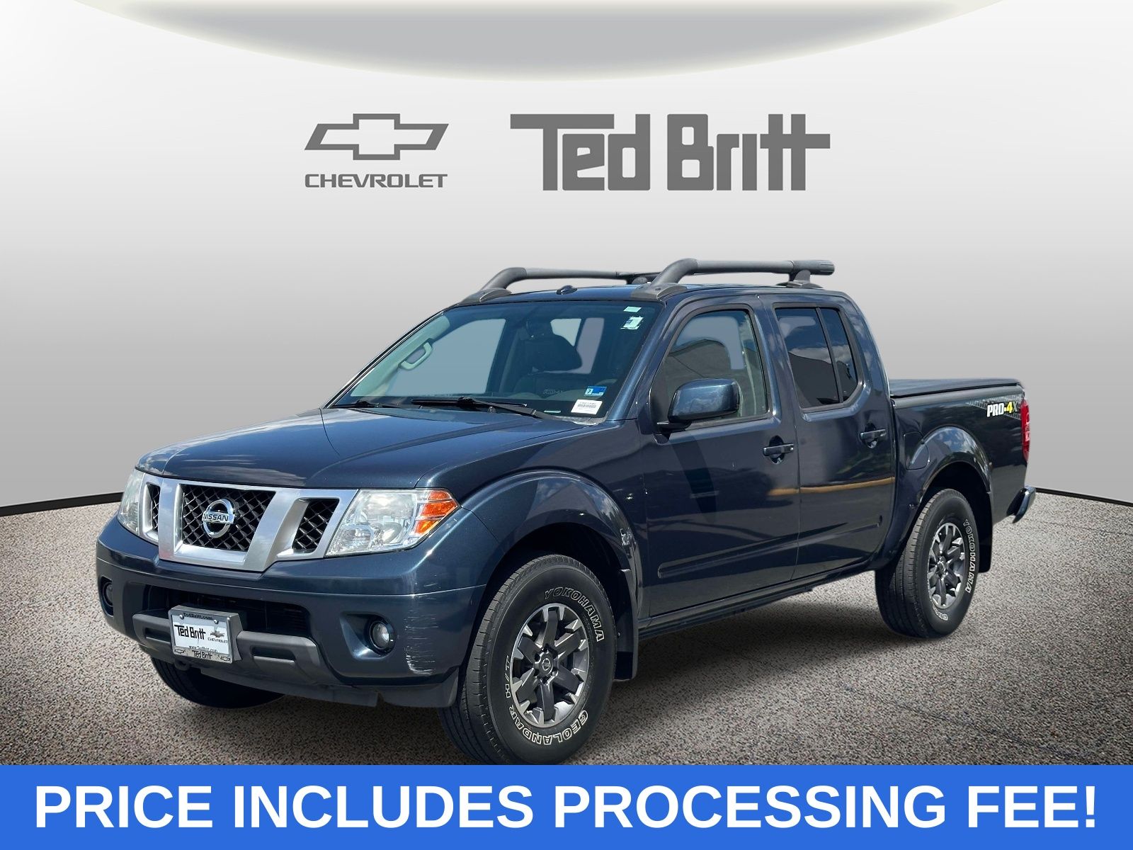 Arctic Blue 2016 Nissan Frontier Pickup Truck Four-Wheel Drive 5-Speed Automatic Overdrive