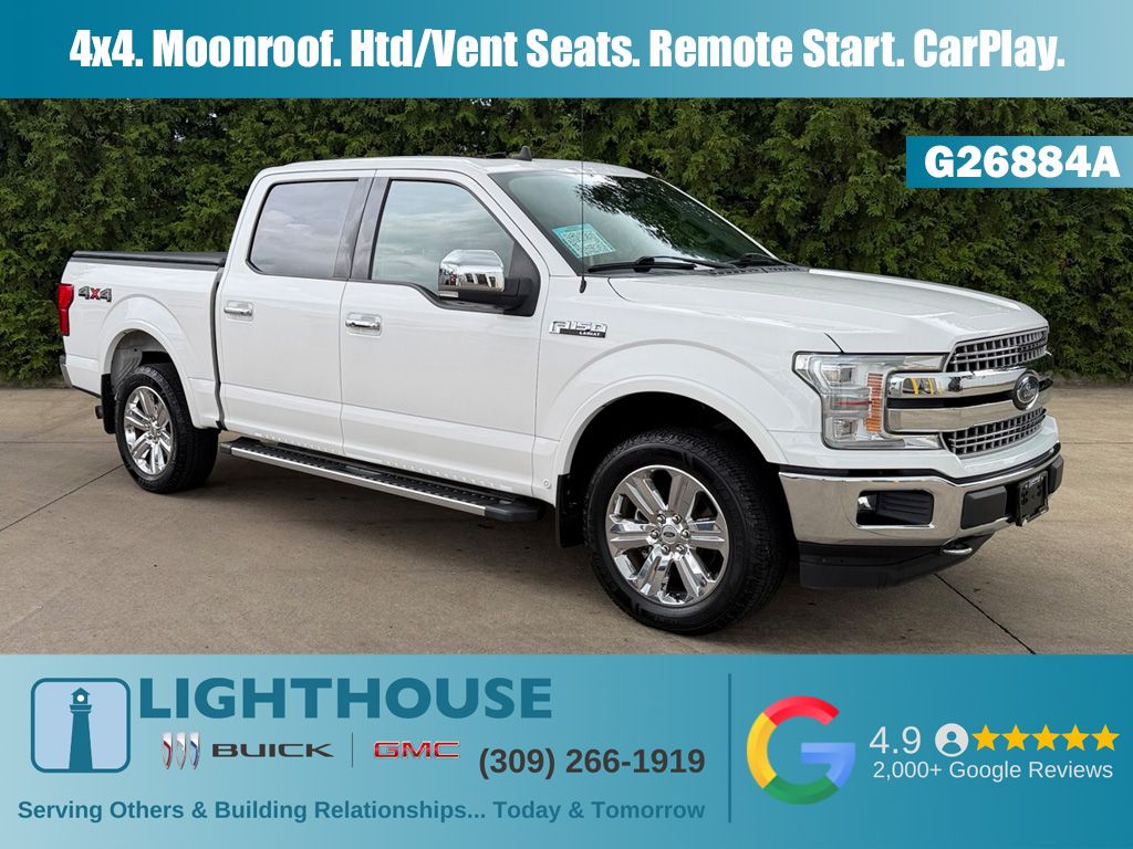 White Metallic 2020 Ford F-150 Pickup Truck Four-Wheel Drive Automatic