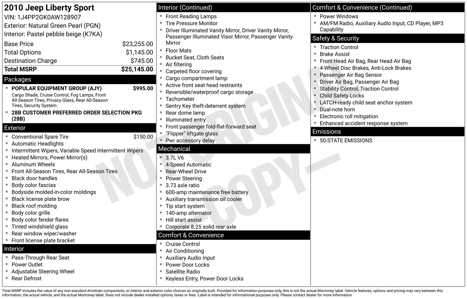Used Car 2010 Jeep Liberty  Sport For Sale Under $10,000 In Austin, Texas