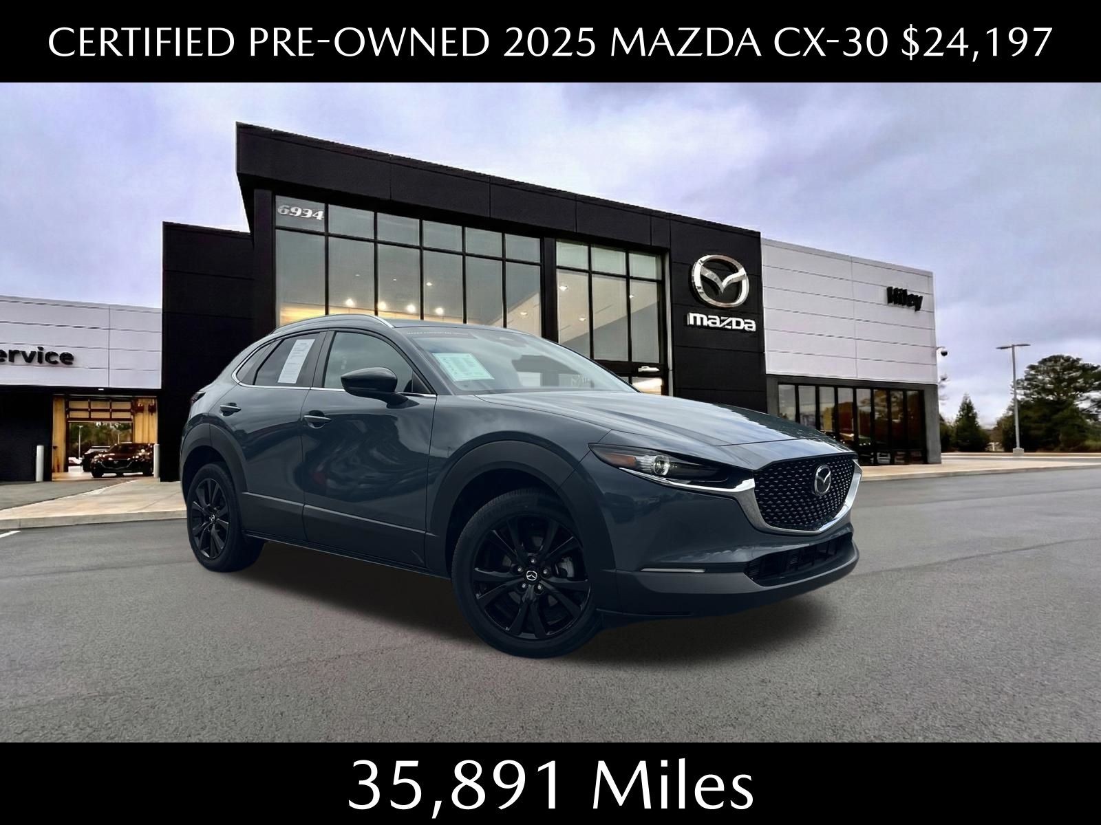 Polymetal Gray Metallic 2025 Mazda CX-30 SUV / Crossover All-Wheel Drive 6-Speed Automatic