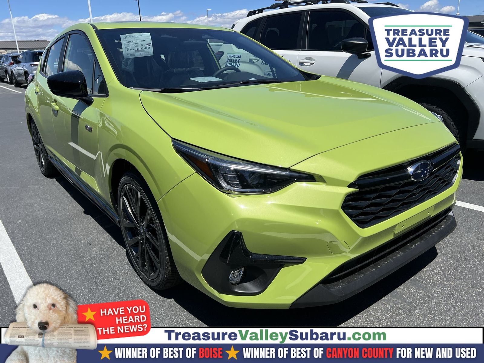 Citron Yellow Pearl 2026 Subaru Impreza RS AWD Wagon All-Wheel Drive Continuously Variable Transmission