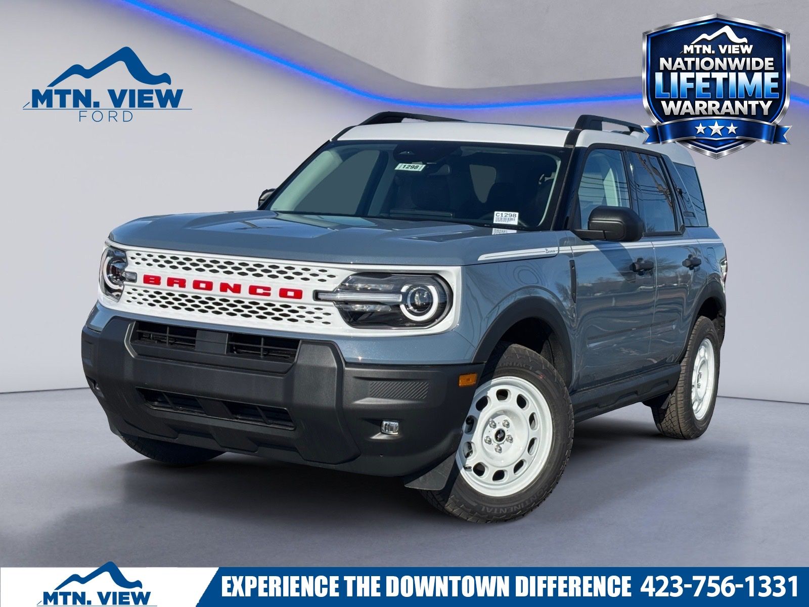 Blue (Azure Gray Metallic) 2025 Ford Bronco Sport SUV / Crossover All-Wheel Drive 8-Speed Automatic
