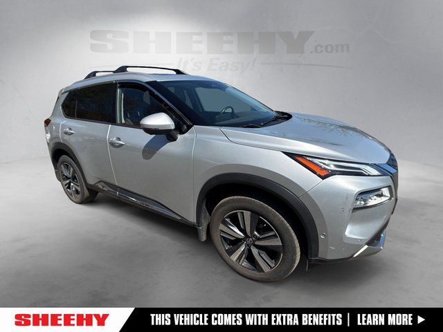 Brilliant Silver Metallic 2021 Nissan Rogue Platinum AWD SUV / Crossover All-Wheel Drive Continuously Variable Transmission