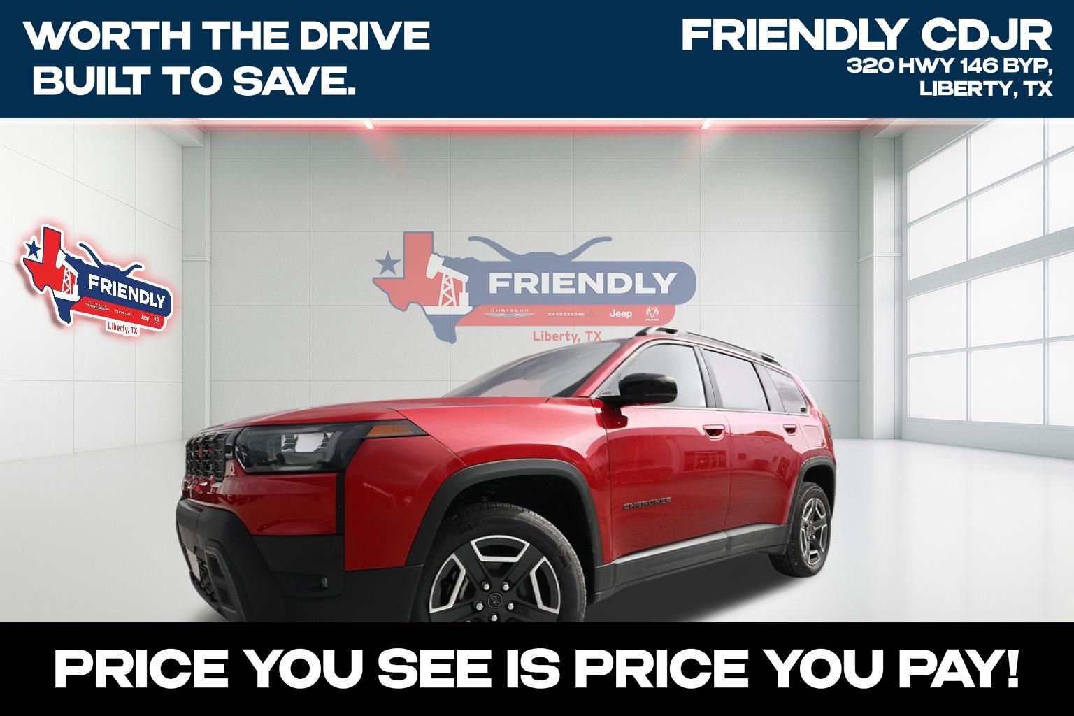 Red Hot Pearlcoat 2026 Jeep Cherokee Limited 4WD SUV / Crossover Four-Wheel Drive Continuously Variable Transmission