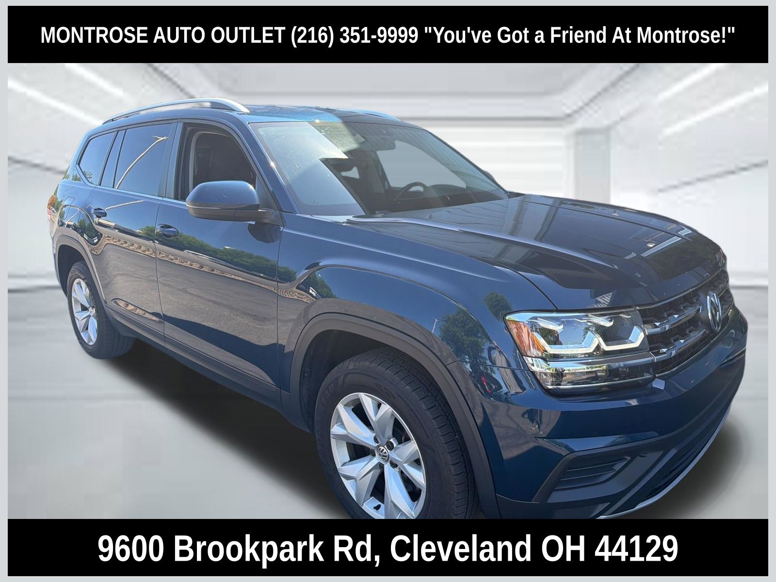 Deep Black Pearl 2018 Volkswagen Atlas S 4Motion SUV / Crossover All-Wheel Drive 8-Speed Automatic