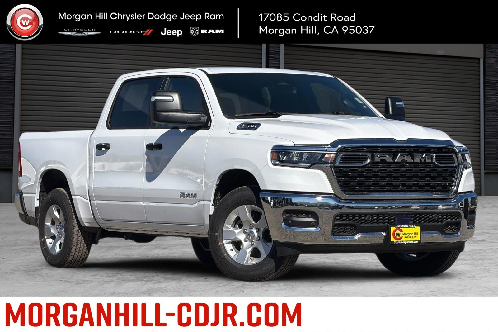 Bright White Clearcoat 2026 RAM 1500 Tradesman Crew Cab 4WD Pickup Truck Four-Wheel Drive 8-Speed Automatic