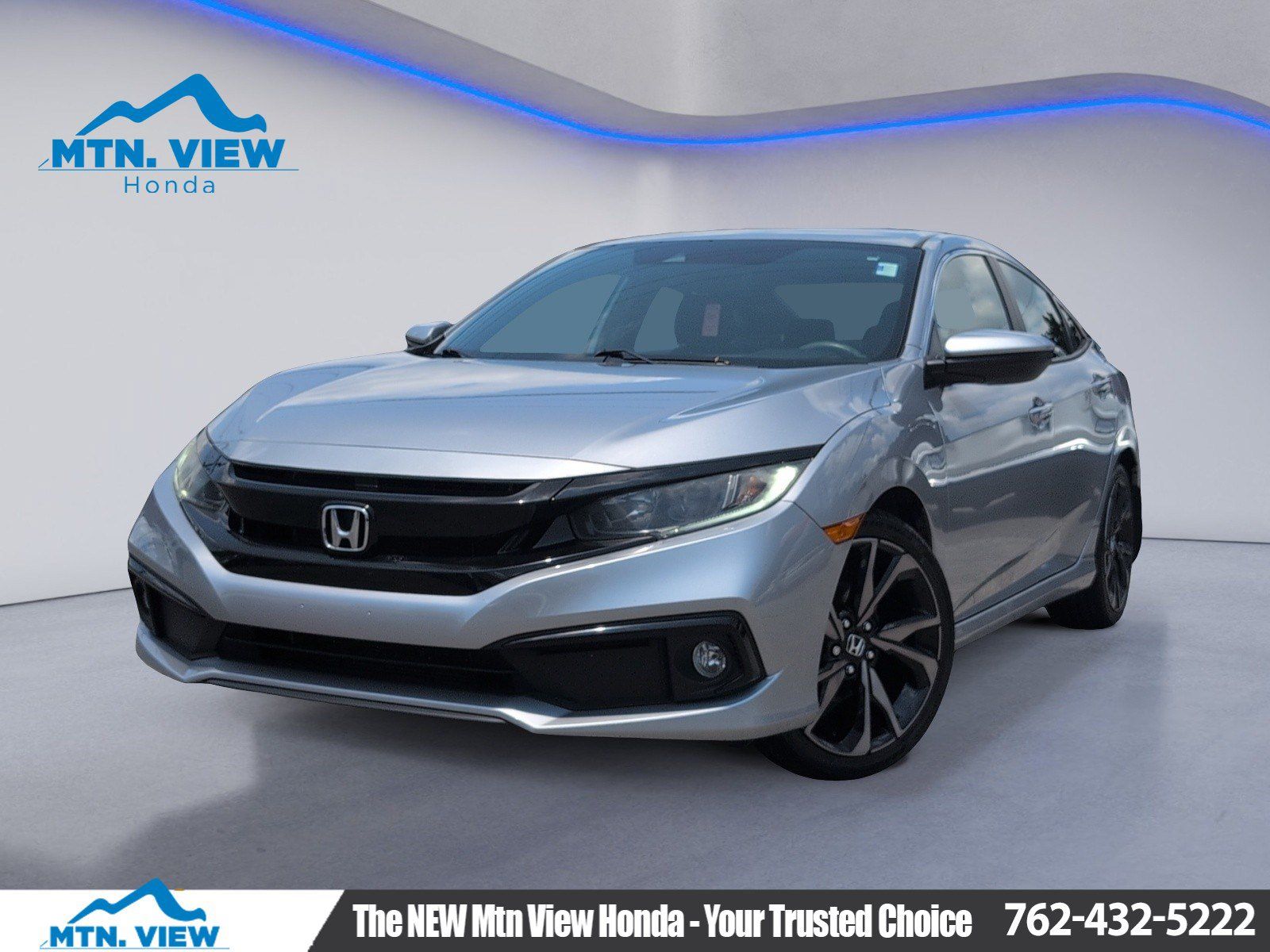 Black 2020 Honda Civic Sedan Front-Wheel Drive Continuously Variable Transmission