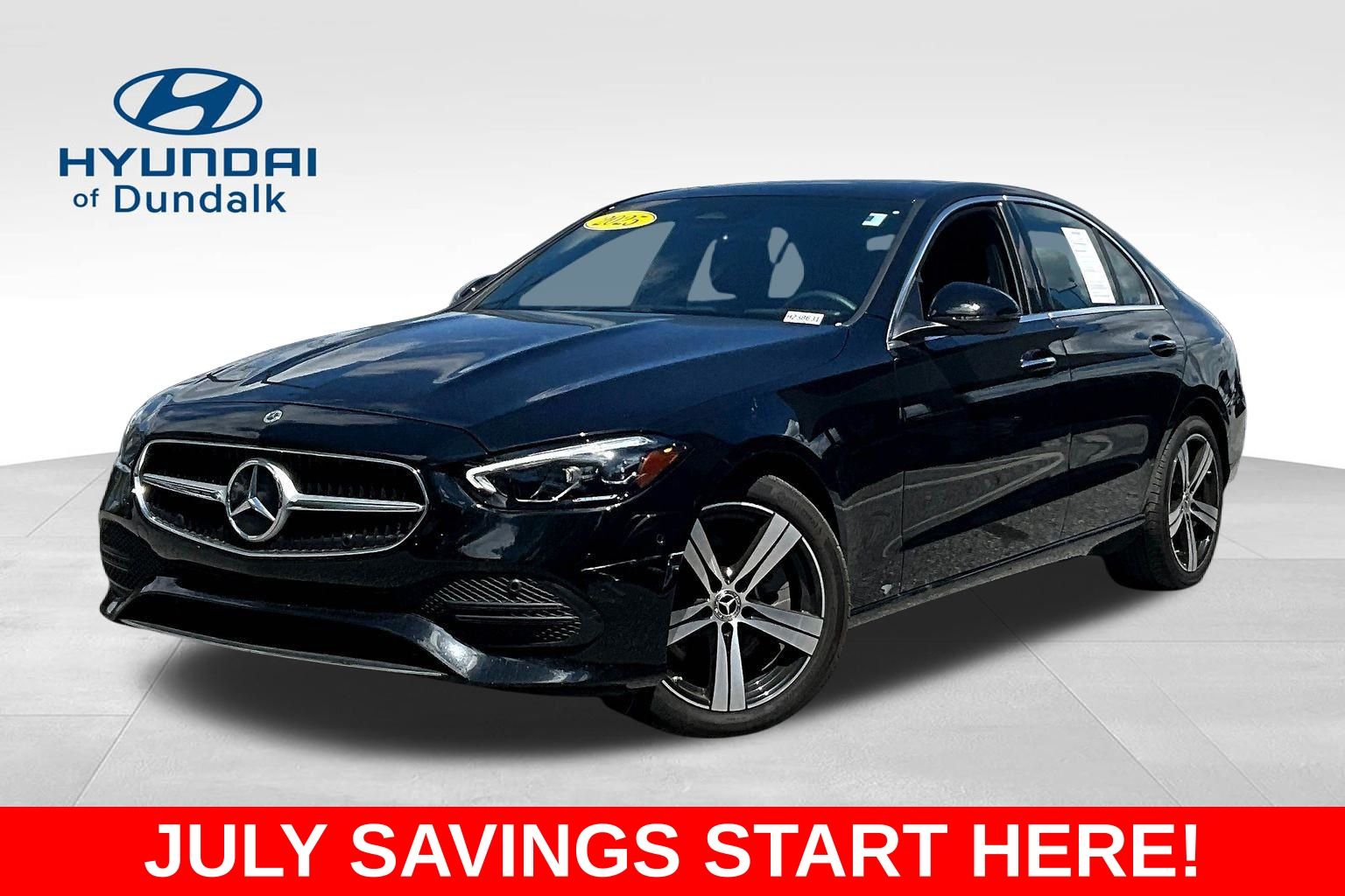Obsidian Black Metallic 2025 Mercedes-Benz C-Class Sedan Rear-Wheel Drive 9-Speed Automatic