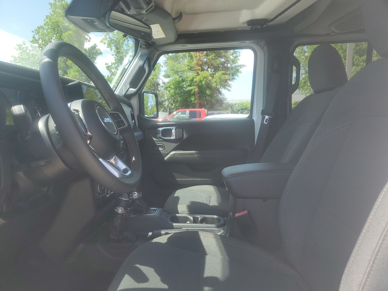 2025 Jeep Wrangler Sahara White at Ross Downing Chevrolet