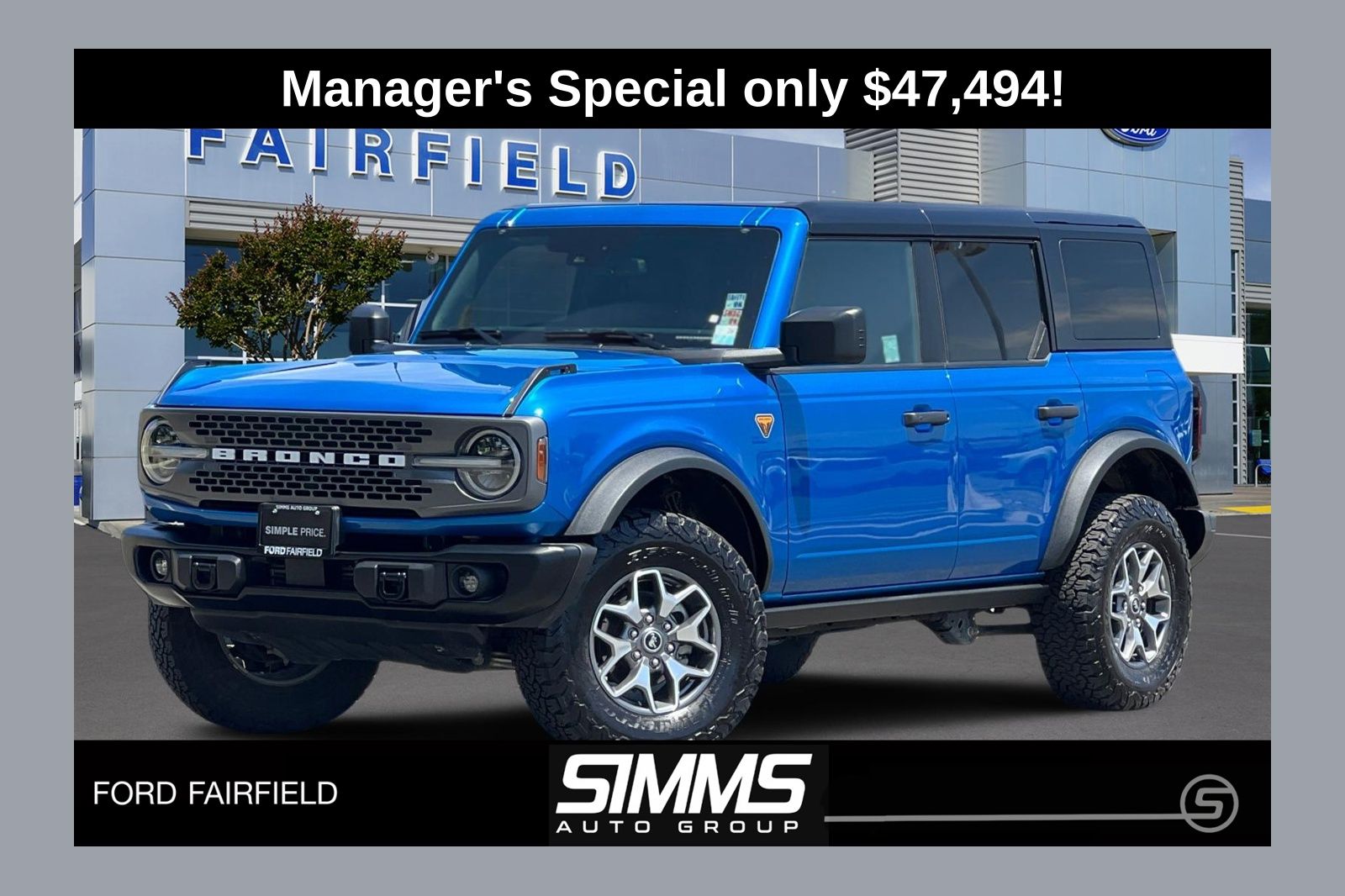 2025 Ford Bronco Azul (Blue Metallic) SUV/Crossover Todo terreno Automática
