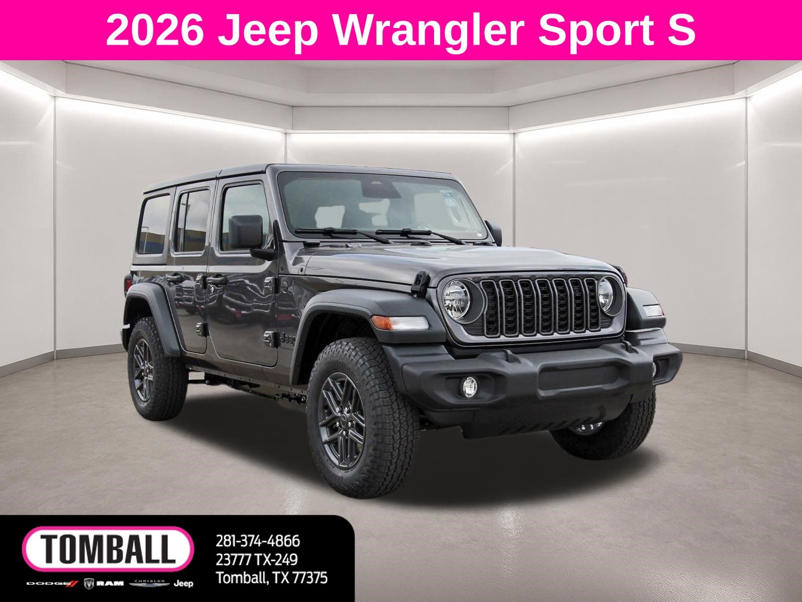 Gray (Granite Crystal Metallic Clearcoat) 2026 Jeep Wrangler SUV / Crossover Four-Wheel Drive 8-Speed Automatic
