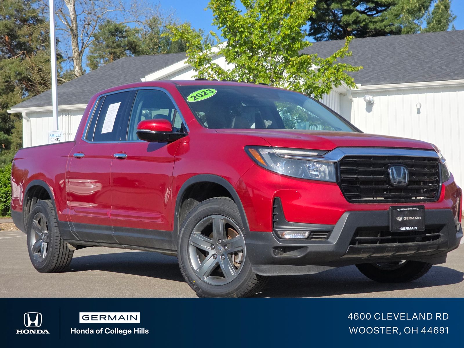 Radiant Red Metallic II 2023 Honda Ridgeline Pickup Truck All-Wheel Drive 9-Speed Automatic