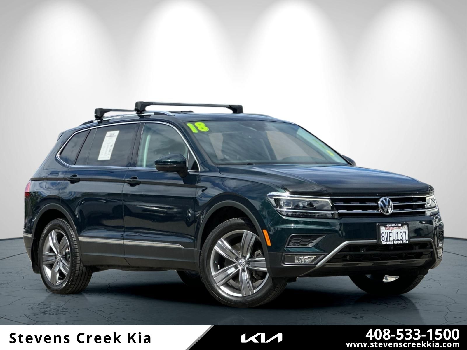 Moss Green 2018 Volkswagen Tiguan SEL Premium 4Motion SUV / Crossover All-Wheel Drive 8-Speed Automatic