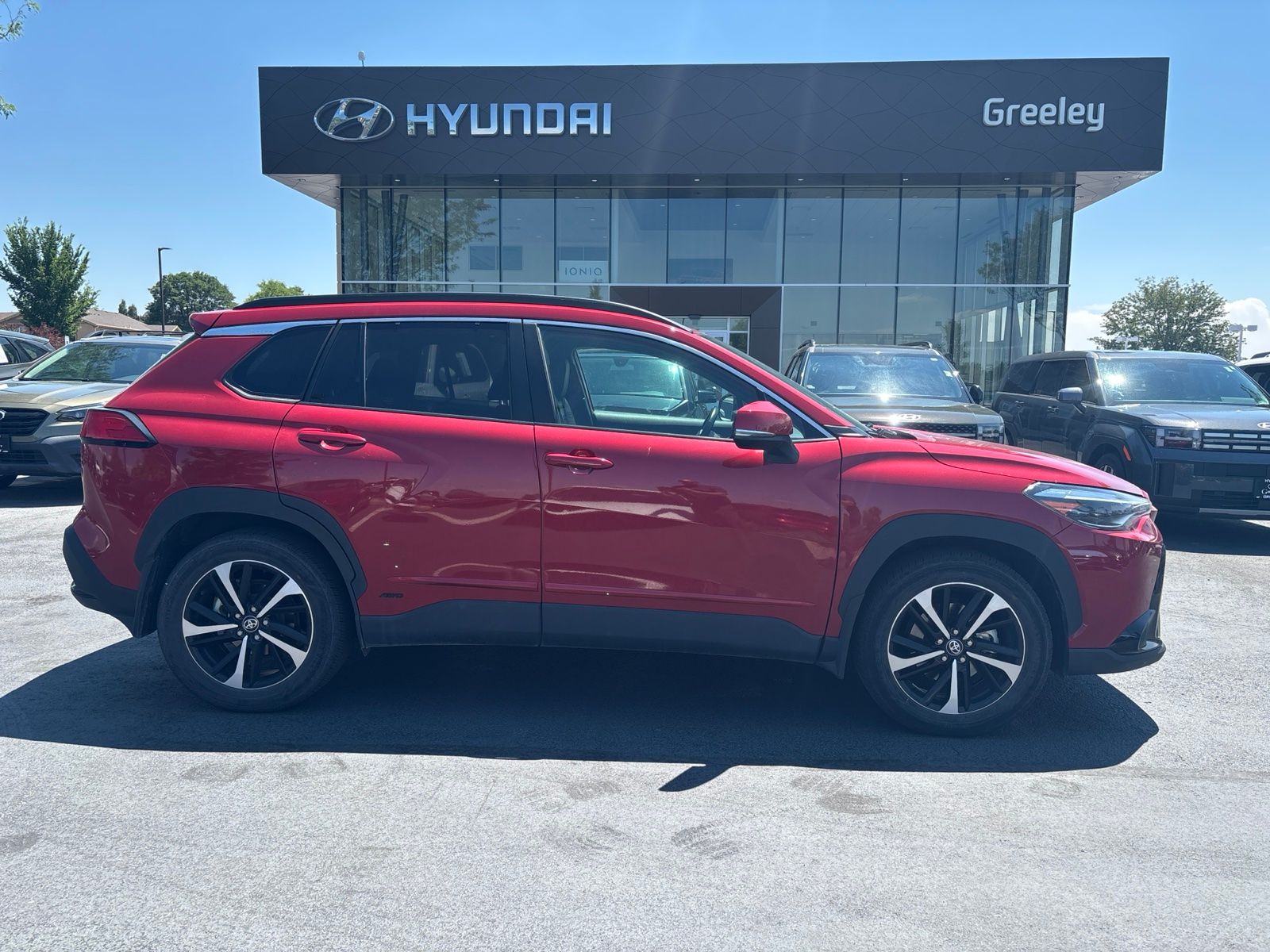Barcelona Red Metallic 2023 Toyota Corolla Cross Hybrid SUV / Crossover All-Wheel Drive Continuously Variable Transmission