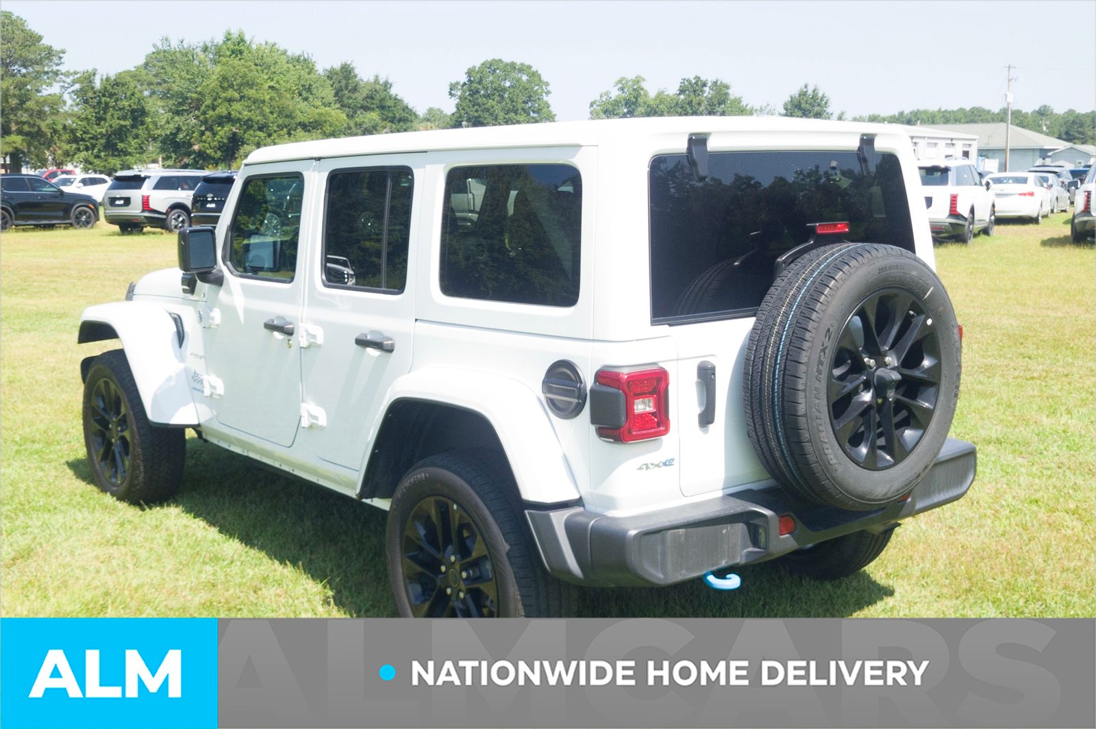 Used 2024 Bright White Clearcoat Jeep Sahara 4xe image 4