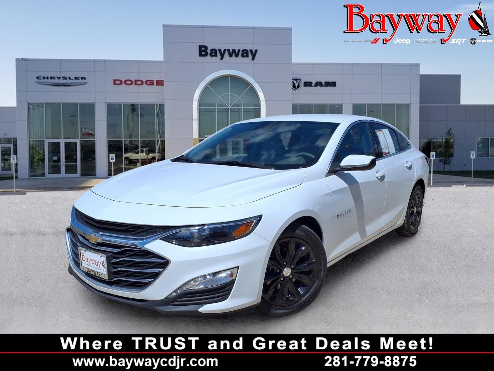 2022 Chevrolet Malibu LT White at Classic Elite Chevrolet Sugar Land