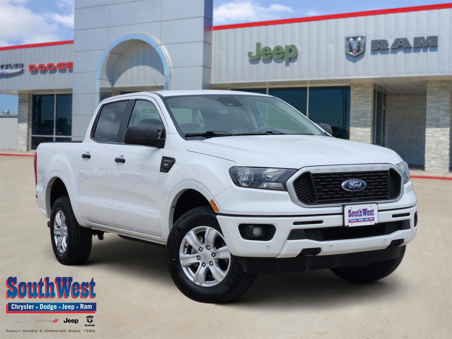 Oxford White 2019 Ford Ranger XLT SuperCrew RWD Pickup Truck 4X2 Automatic