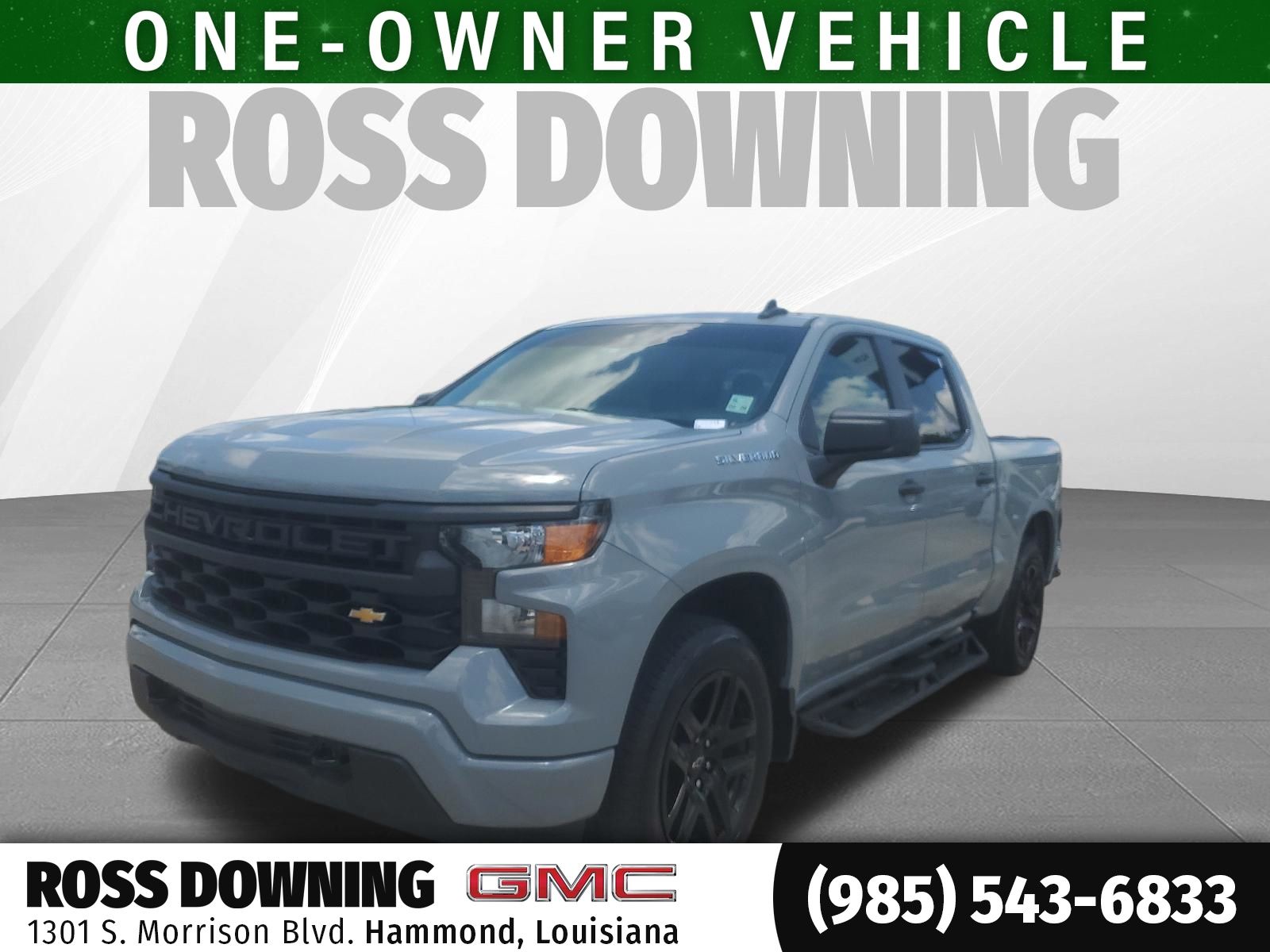2024 Chevrolet Silverado 1500 Custom Gray at Supreme Chevrolet of Gonzales