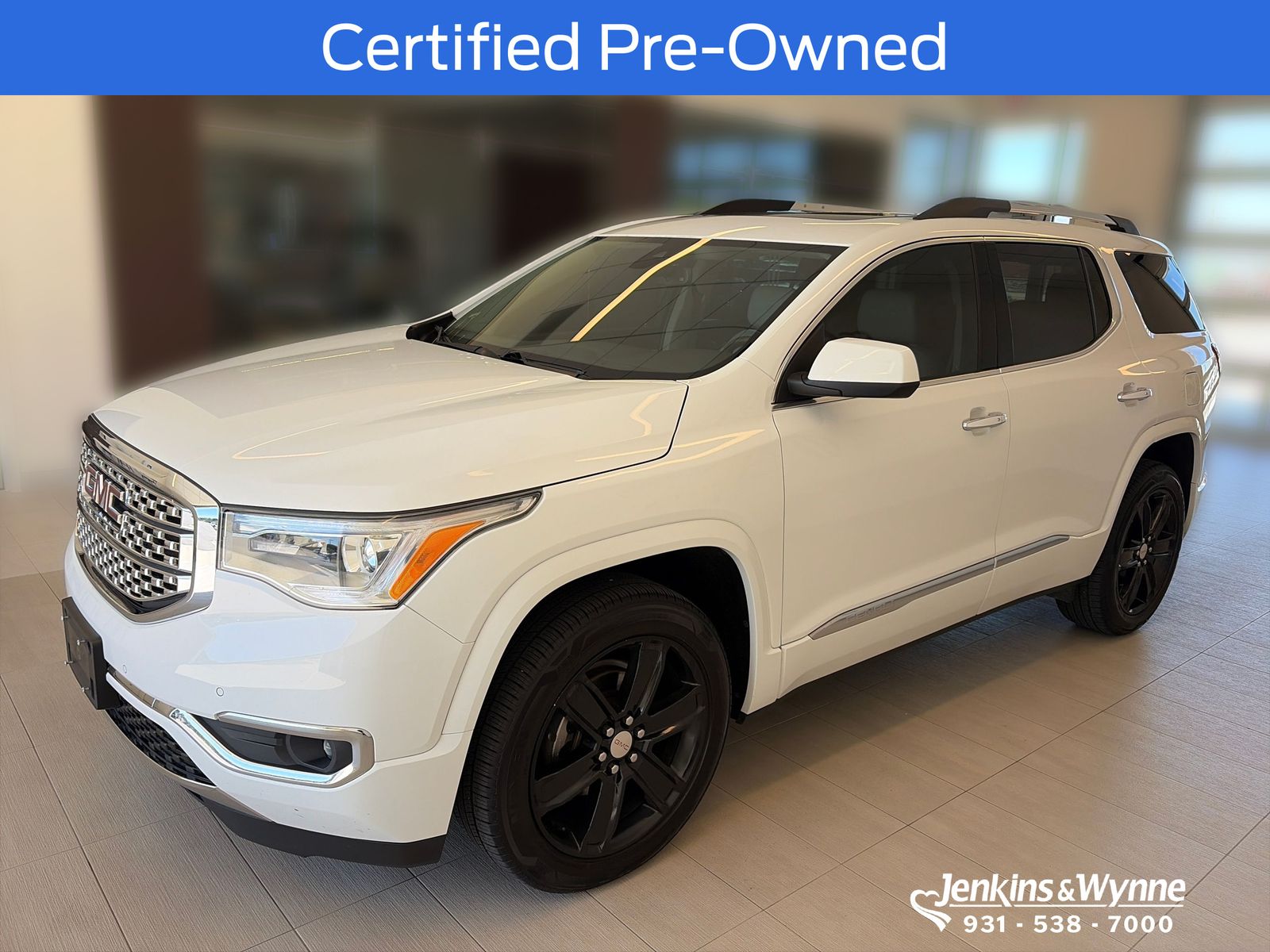 Summit White 2019 GMC Acadia Denali AWD SUV / Crossover Four-Wheel Drive 6-Speed Automatic