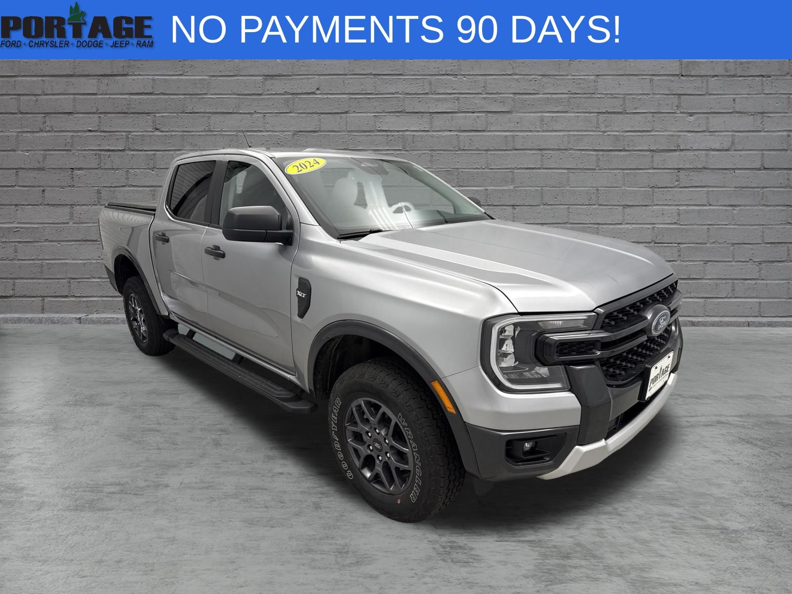 Silver Metallic 2024 Ford Ranger Pickup Truck Four-Wheel Drive Automatic