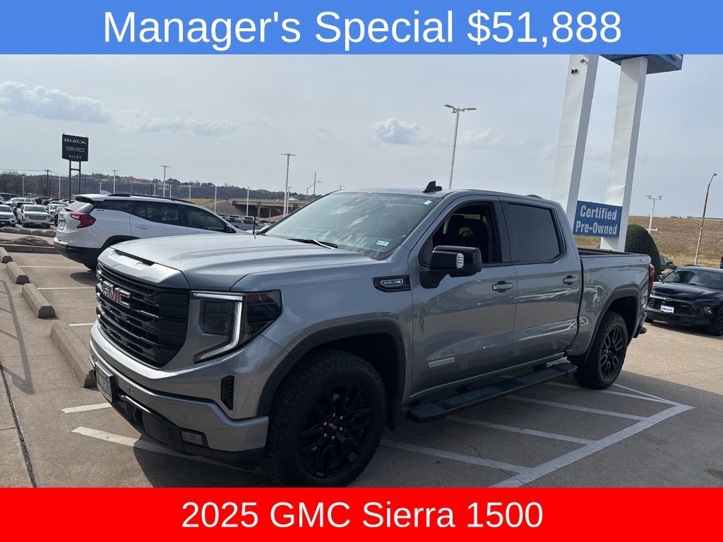 Sterling Metallic 2025 GMC Sierra 1500 Elevation Crew Cab 4WD Pickup Truck Four-Wheel Drive Automatic