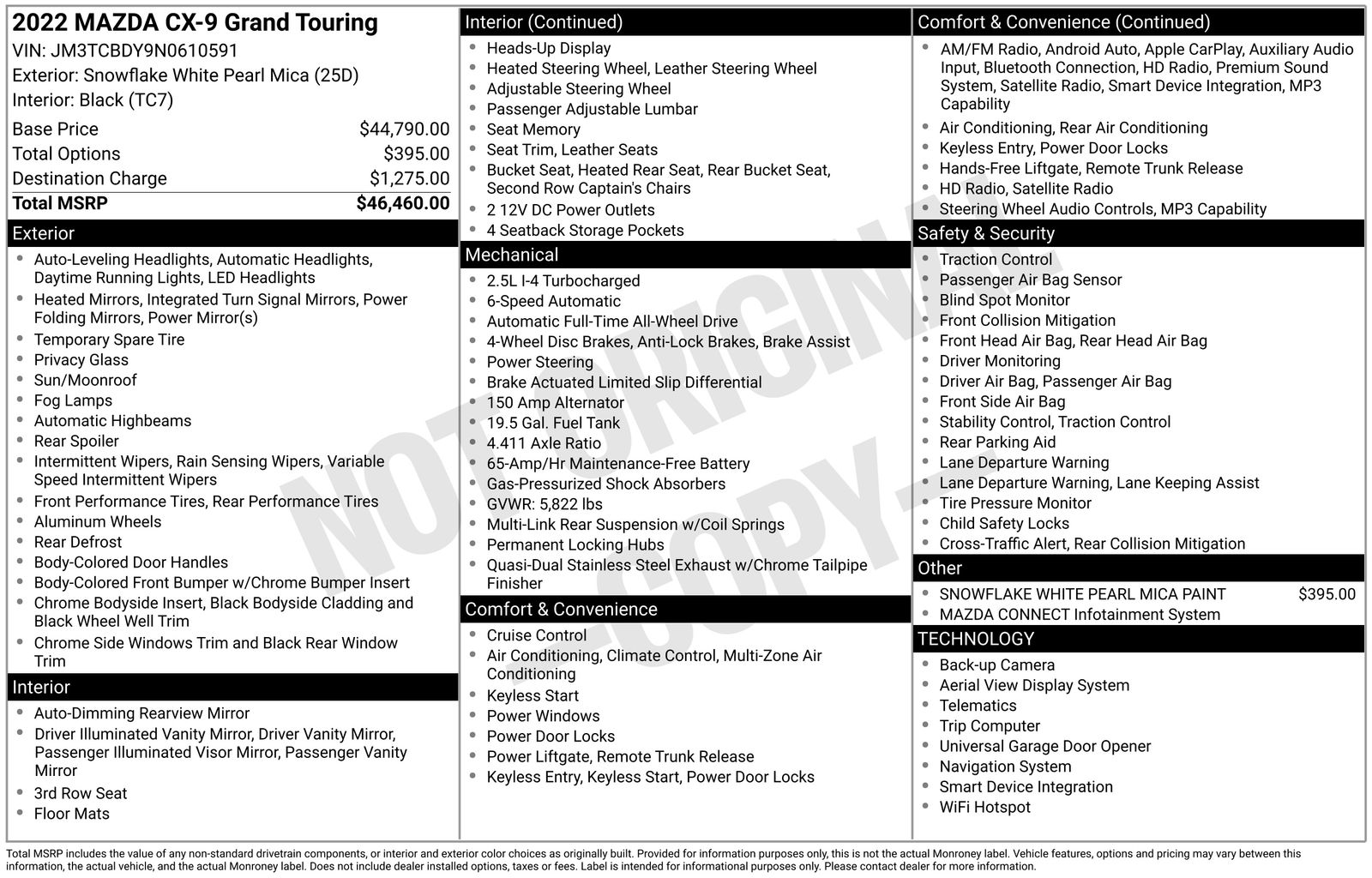 Used Car 2022 Mazda Cx-9  Grand Touring For Sale Under $30,000 In Austin, Texas