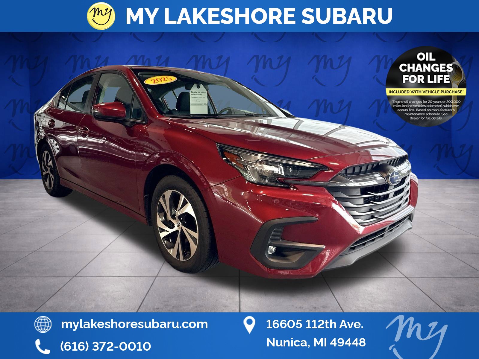 Crimson Red Pearl 2025 Subaru Legacy Sedan All-Wheel Drive Continuously Variable Transmission