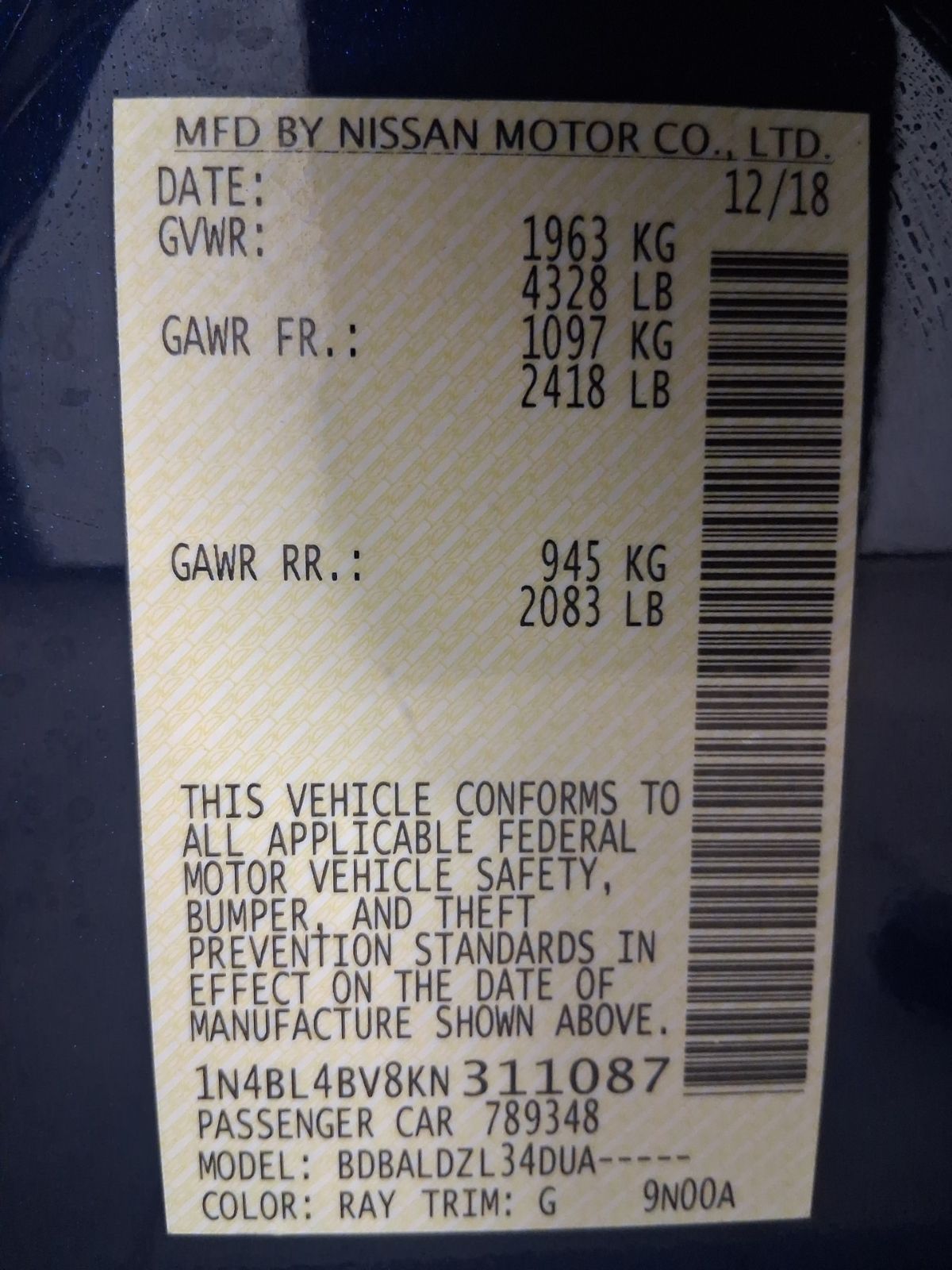 Used Car 2019 Nissan Altima  2.5 S For Sale Under $15,000 In Austin, Texas