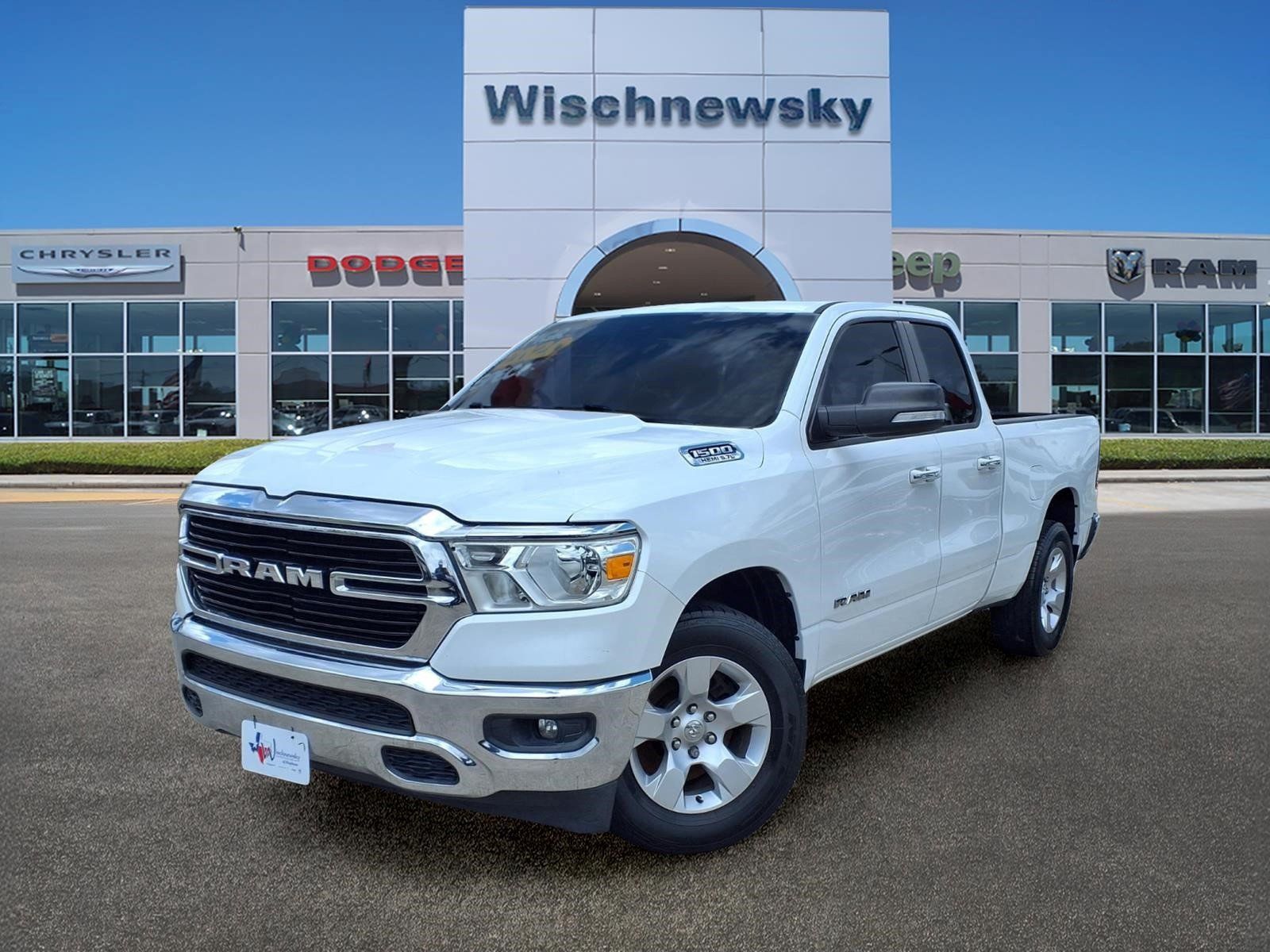 Bright White Clearcoat 2020 RAM 1500 Big Horn Quad Cab RWD Pickup Truck 4X2 8-Speed Automatic